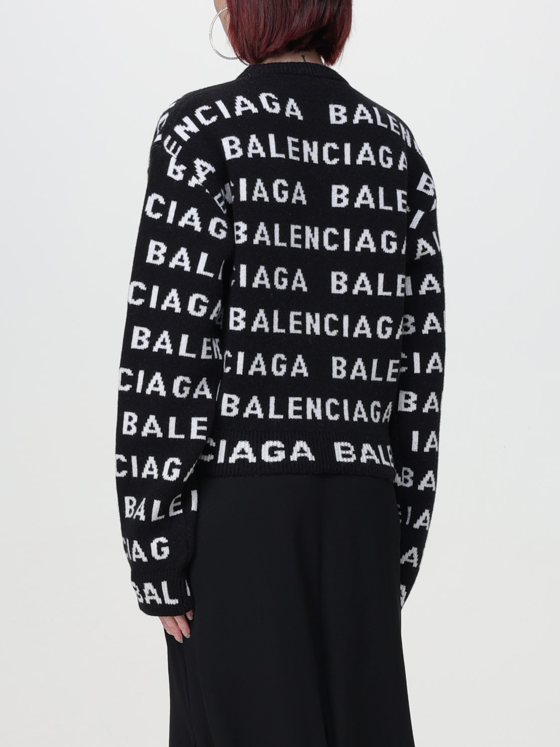 Balenciaga Outlet Pull femme Noir Pull Balenciaga 761591T1673 en ligne sur GIGLIO.COM