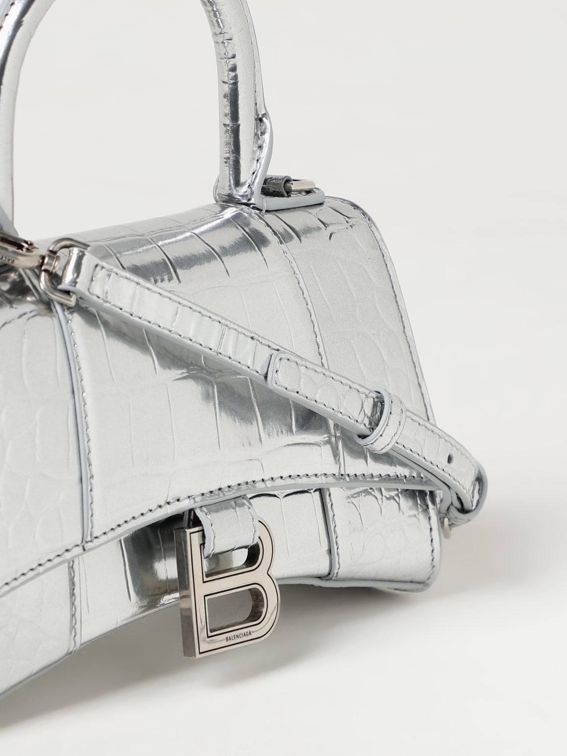 BALENCIAGA MINI BAG: Shoulder bag woman Balenciaga, Silver - Img 4