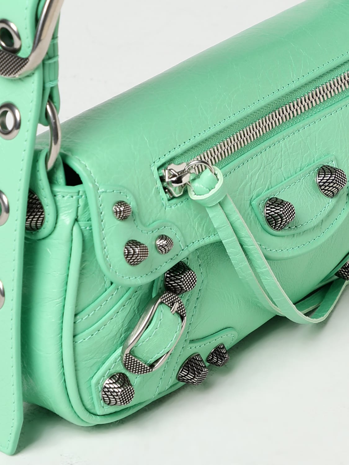 BALENCIAGA MINI BAG: Shoulder bag woman Balenciaga, Green - Img 4