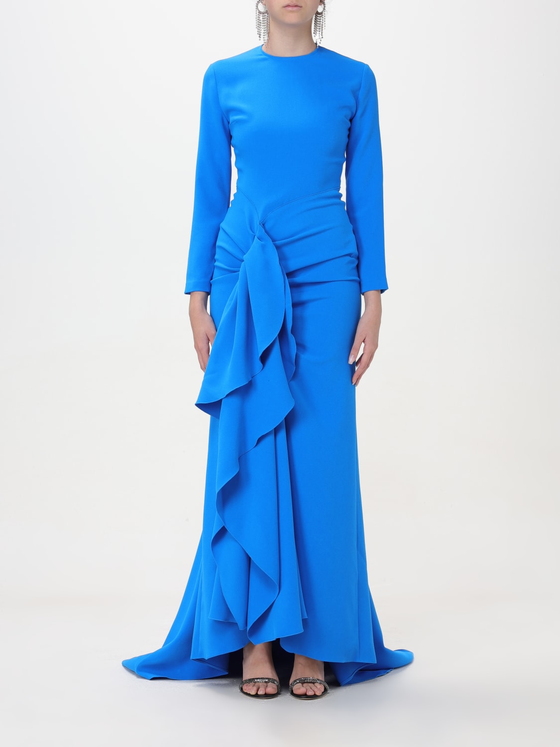 SOLACE LONDON: Dress woman - Blue | Solace London dress OS39023 online ...