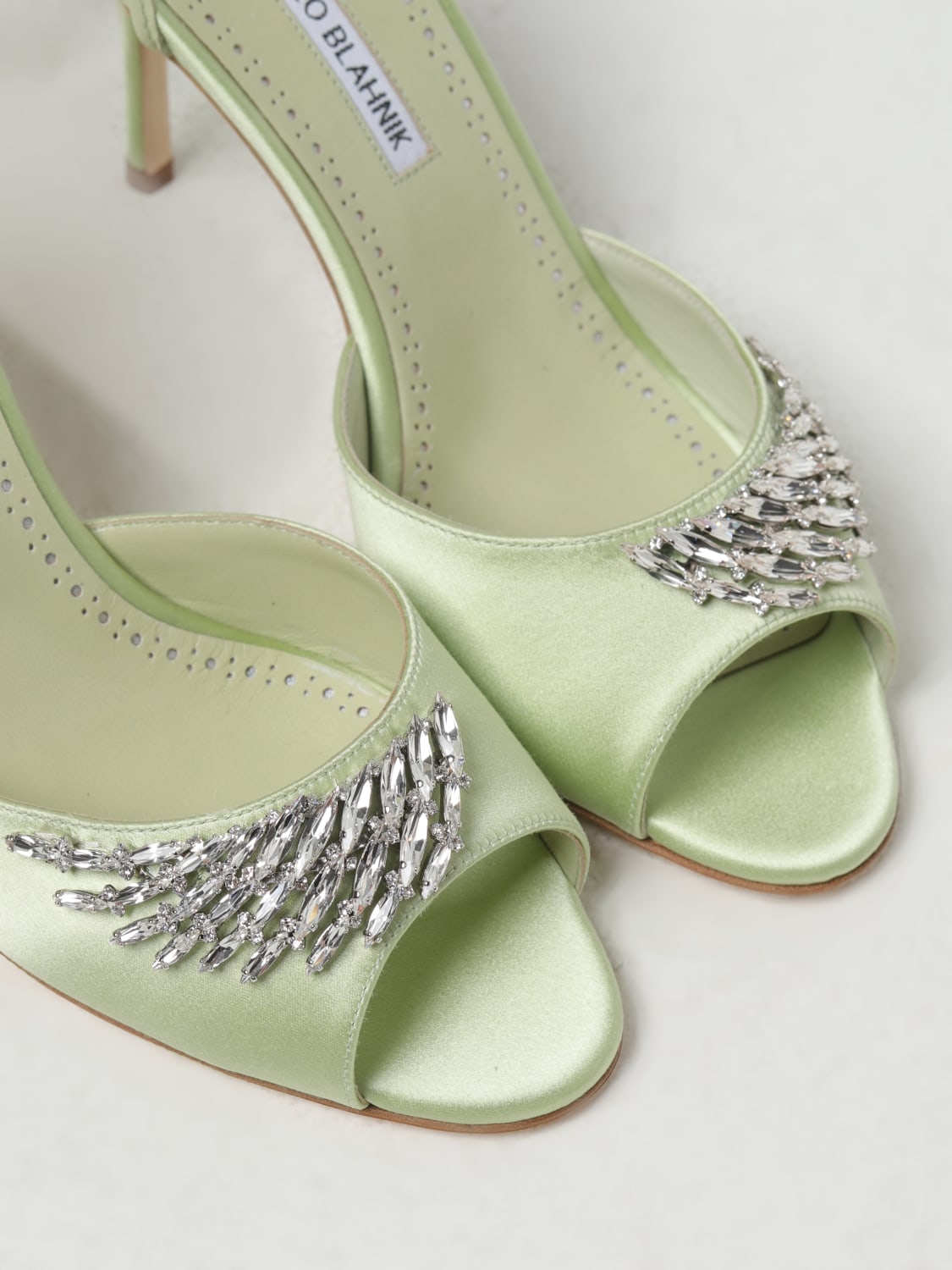 MANOLO BLAHNIK HEELED SANDALS: Shoes woman Manolo Blahnik, Mint - Img 4