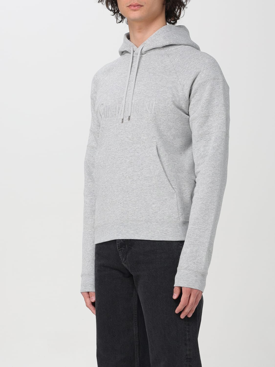 SAINT LAURENT SWEATSHIRT: Sweatshirt homme Saint Laurent, Anthracite - Img 4