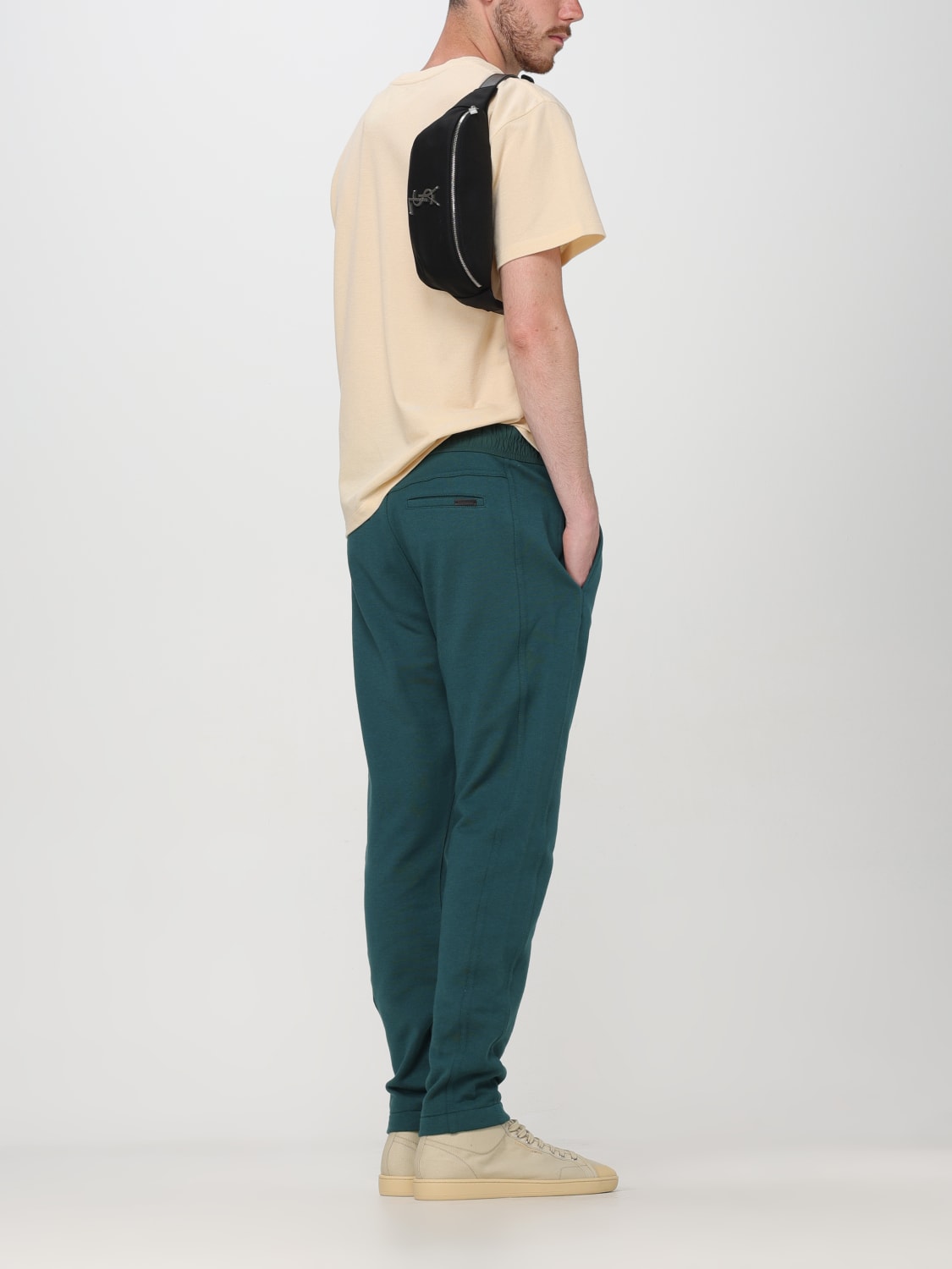 SAINT LAURENT PANTS: Pants men Saint Laurent, Green - Img 2