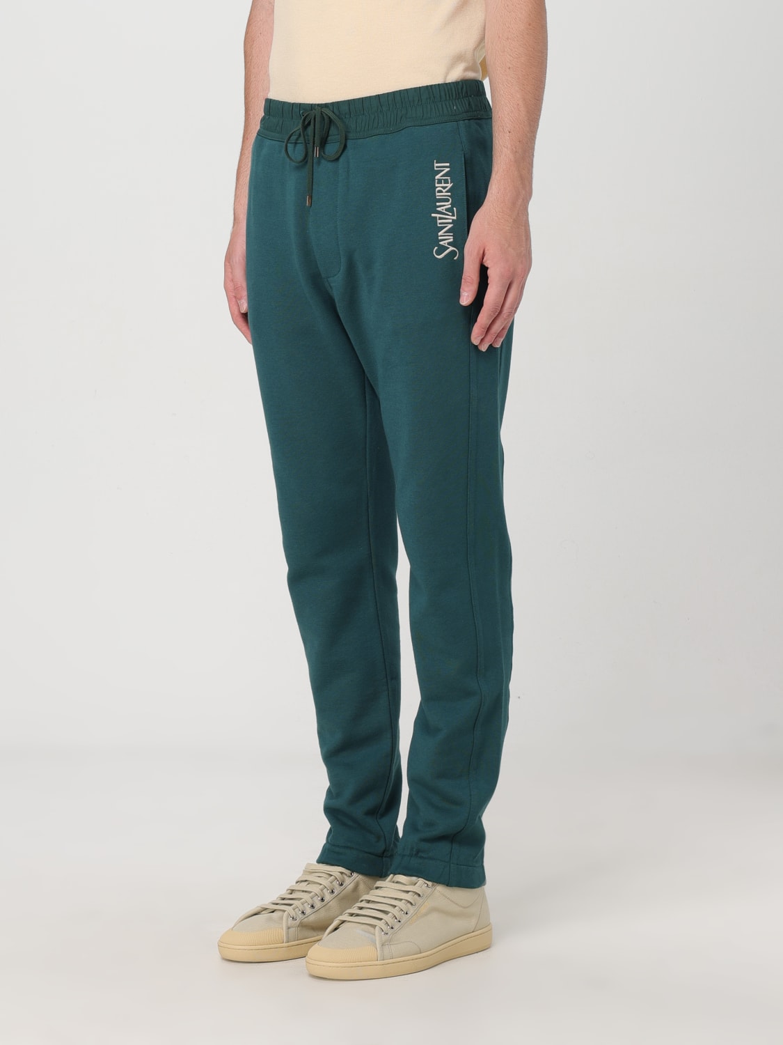 SAINT LAURENT PANTS: Pants men Saint Laurent, Green - Img 4