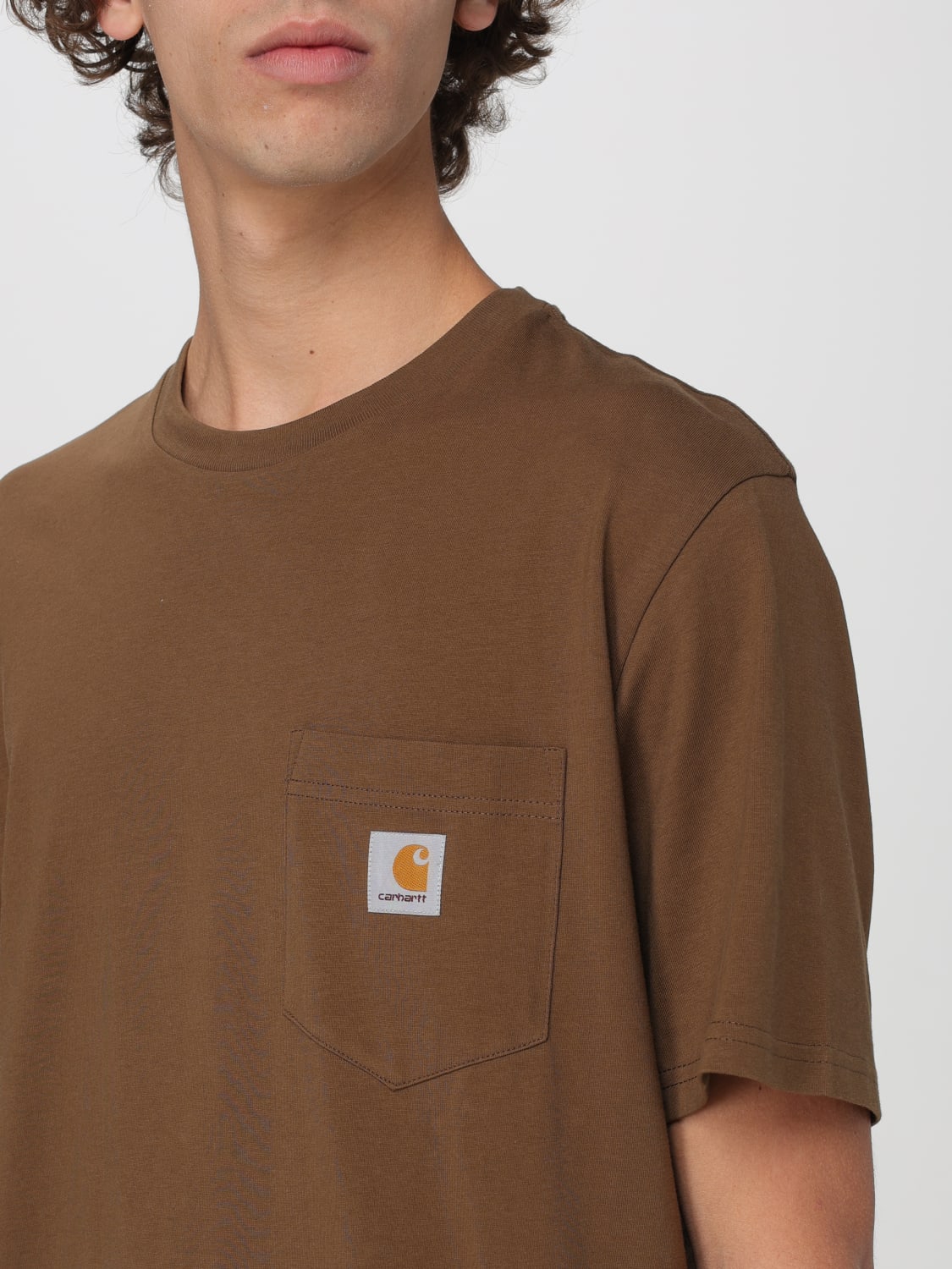 CARHARTT WIP T-SHIRT: T-shirt men Carhartt Wip, Brown - Img 3