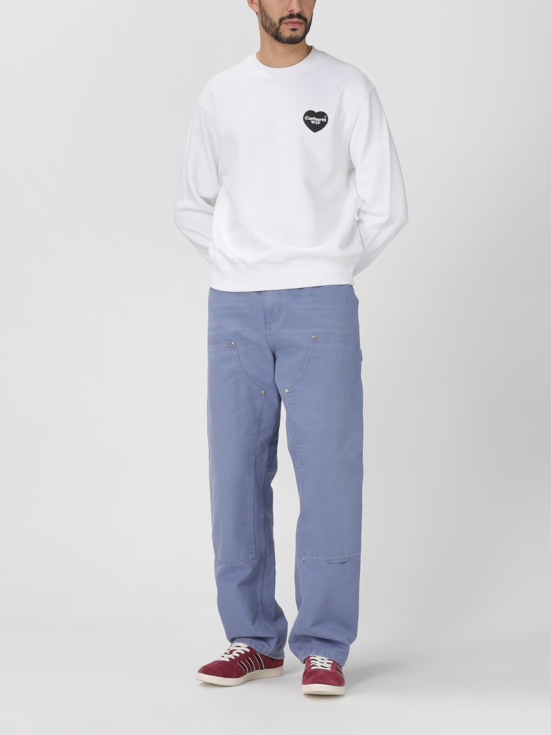 Carhartt Wip Outlet: Pants men - Gnawed Blue | Carhartt Wip pants ...