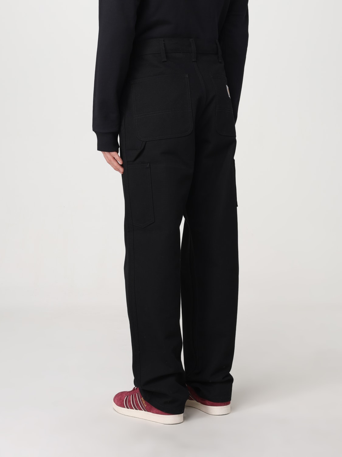 CARHARTT WIP PANTALONI: Pantalone Carhartt Wip in canvas con logo, Nero - Img 2