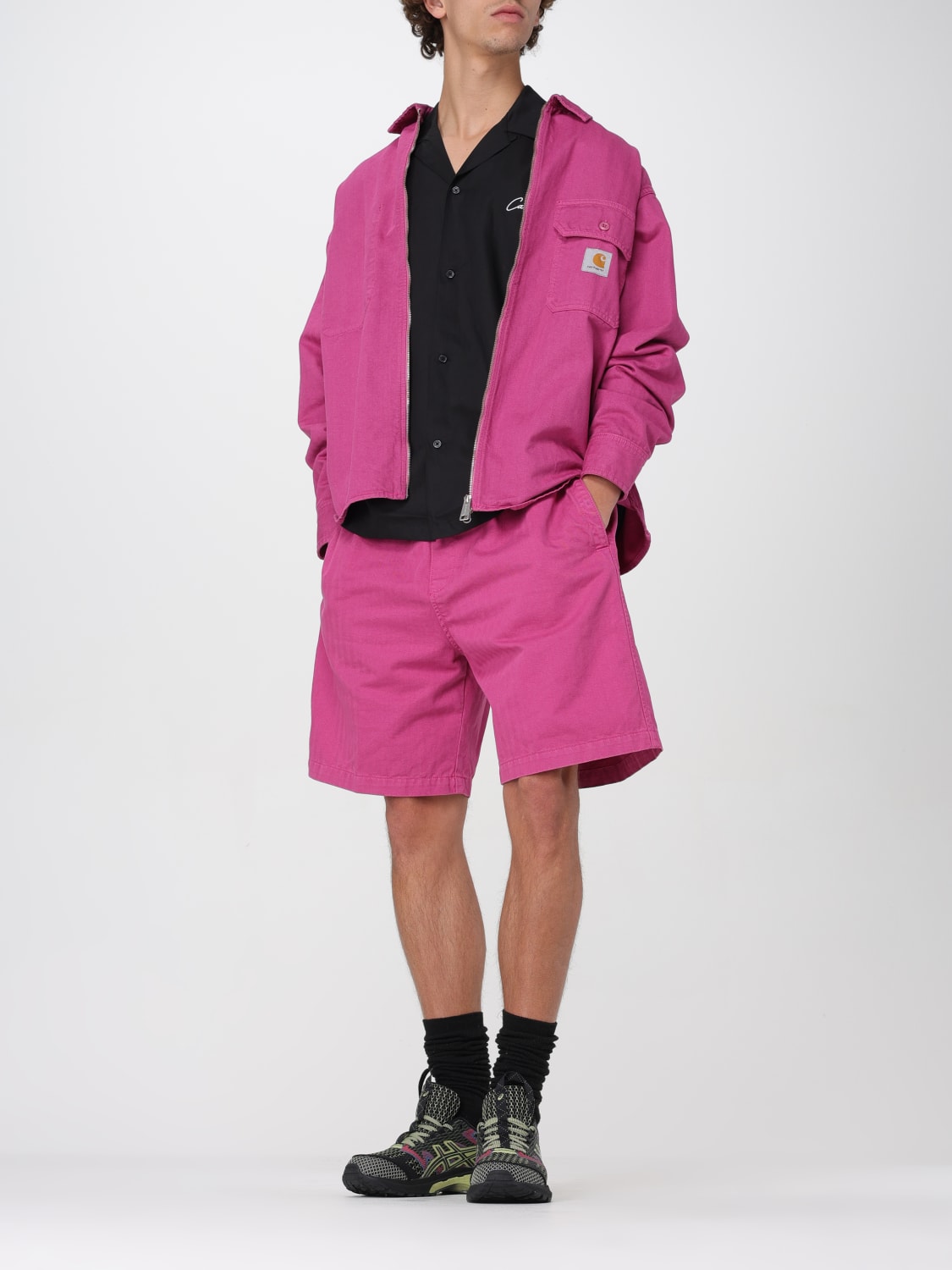 CARHARTT WIP SHORT: Short homme Carhartt Wip, Fuchsia - Img 2