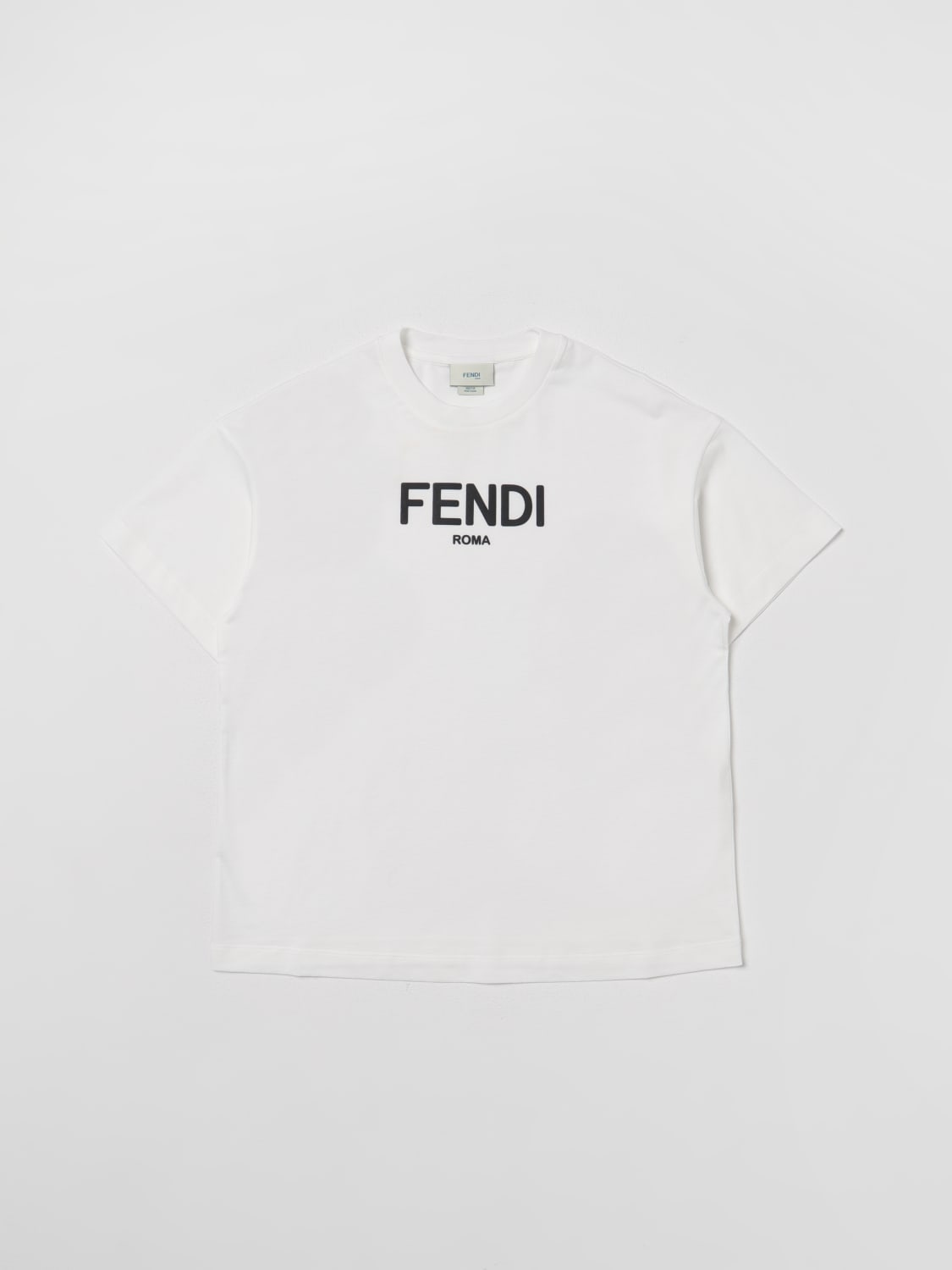 FENDI 티셔츠: 티셔츠 남아 Fendi Kids, 화이트 - Img 1