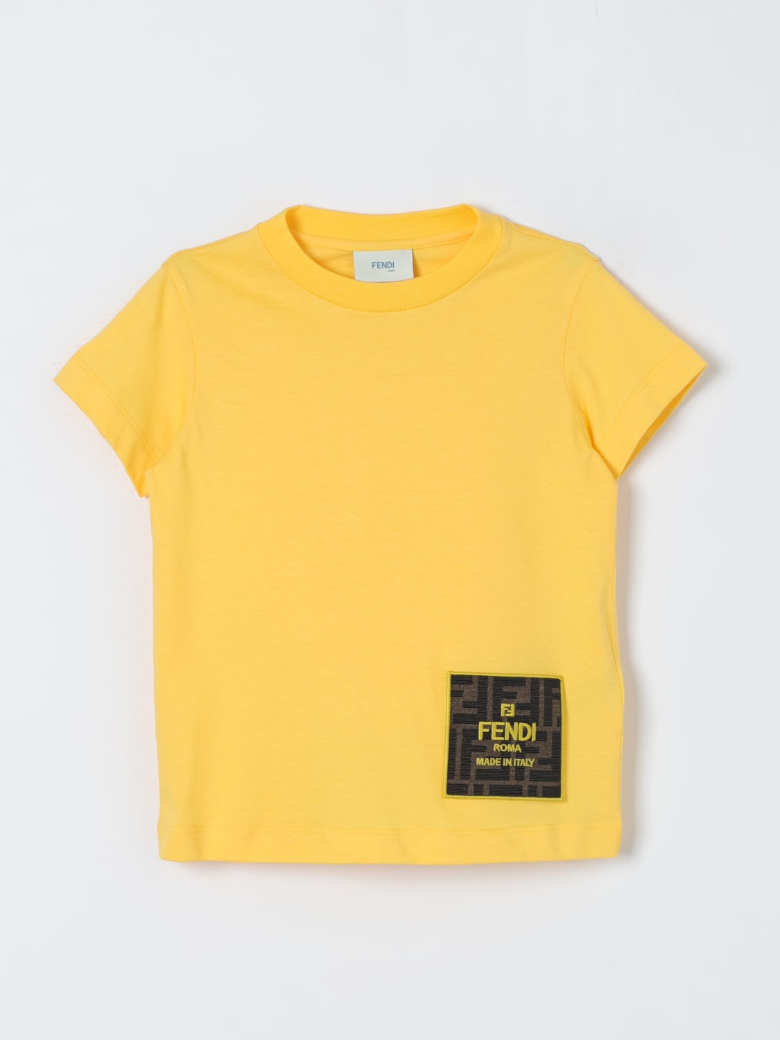 FENDI T-SHIRT: T-shirt kids Fendi Kids, Yellow - Img 1