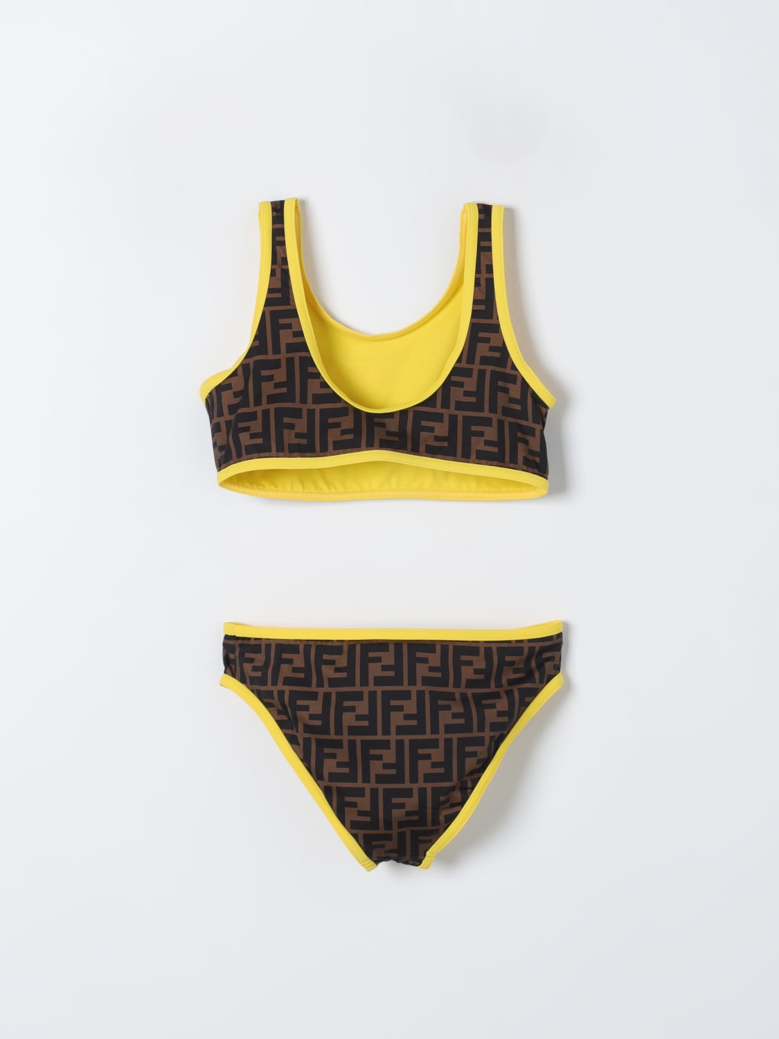 Fendi Outlet Swimsuit kids Kids Tobacco Fendi swimsuit JFM038AQUD online at GIGLIO.COM