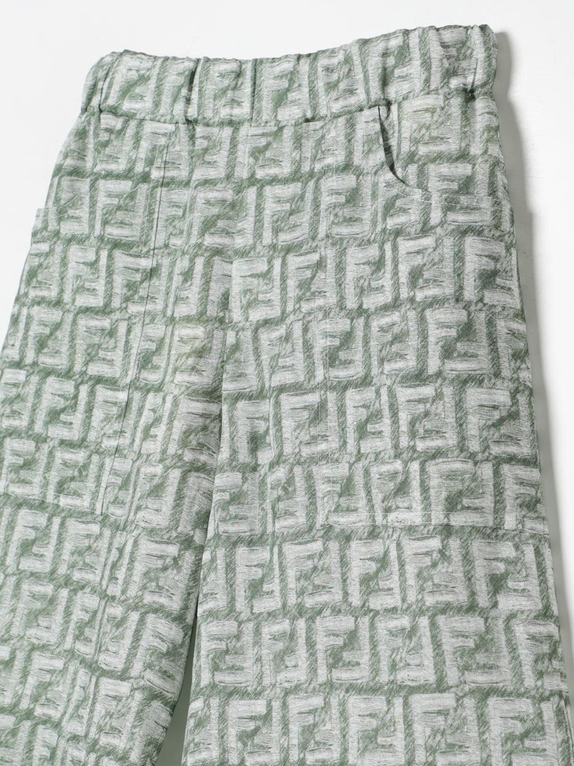 FENDI PANTALÓN CORTO: Pantalón corto niños Fendi Kids, Verde - Img 3