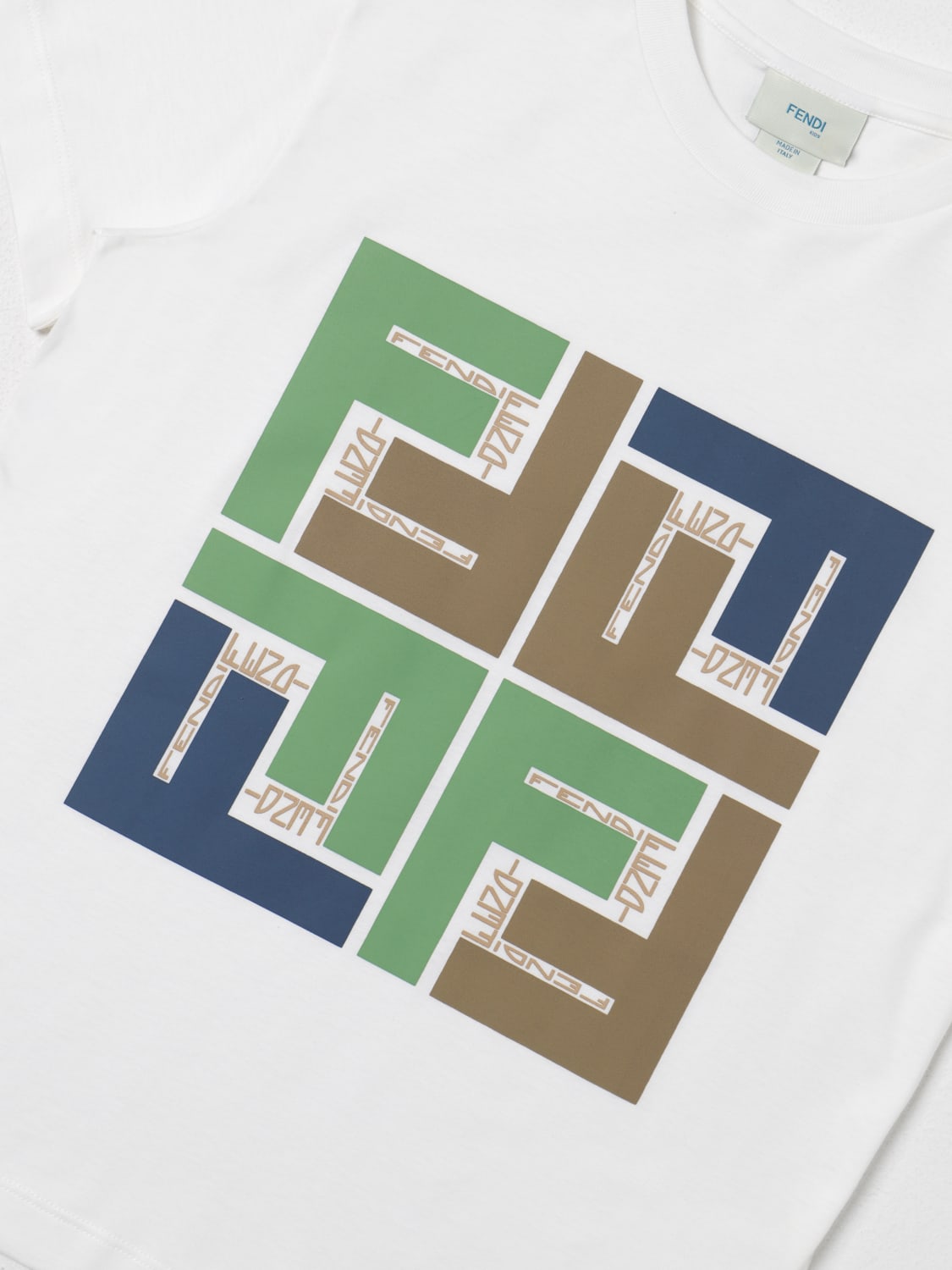 FENDI CAMISETA: Camiseta niños Fendi Kids, Blanco 2 - Img 3