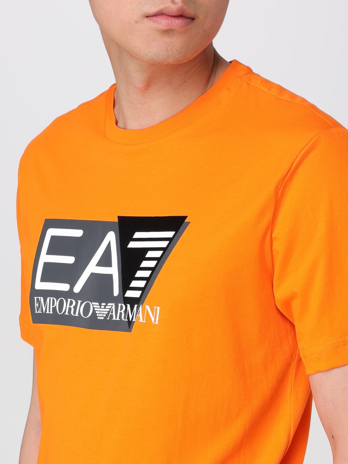 EA7 T-SHIRT: T-shirt men Ea7, Orange - Img 3