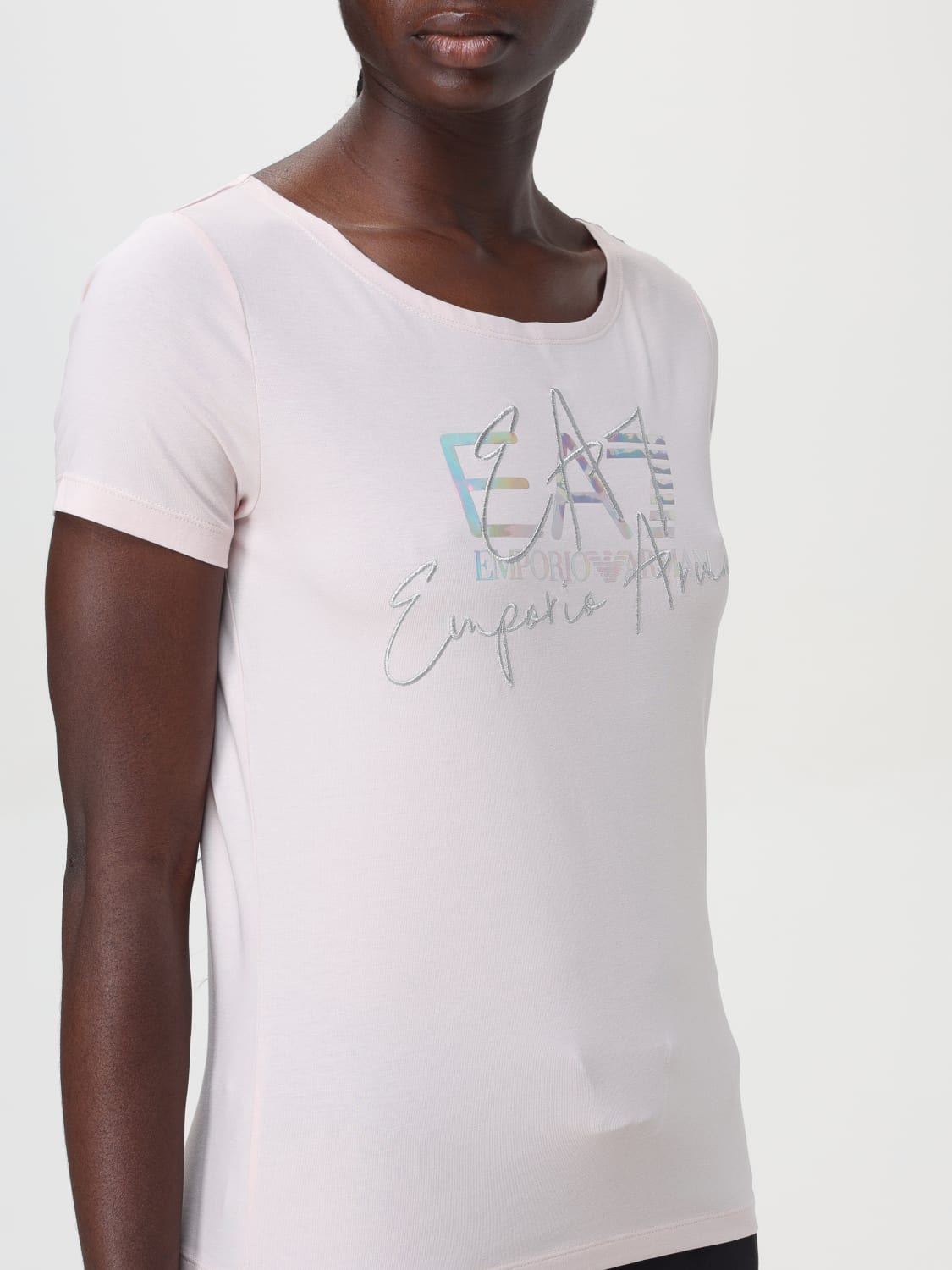 EA7 T-SHIRT: T-shirt woman Ea7, Pink - Img 3