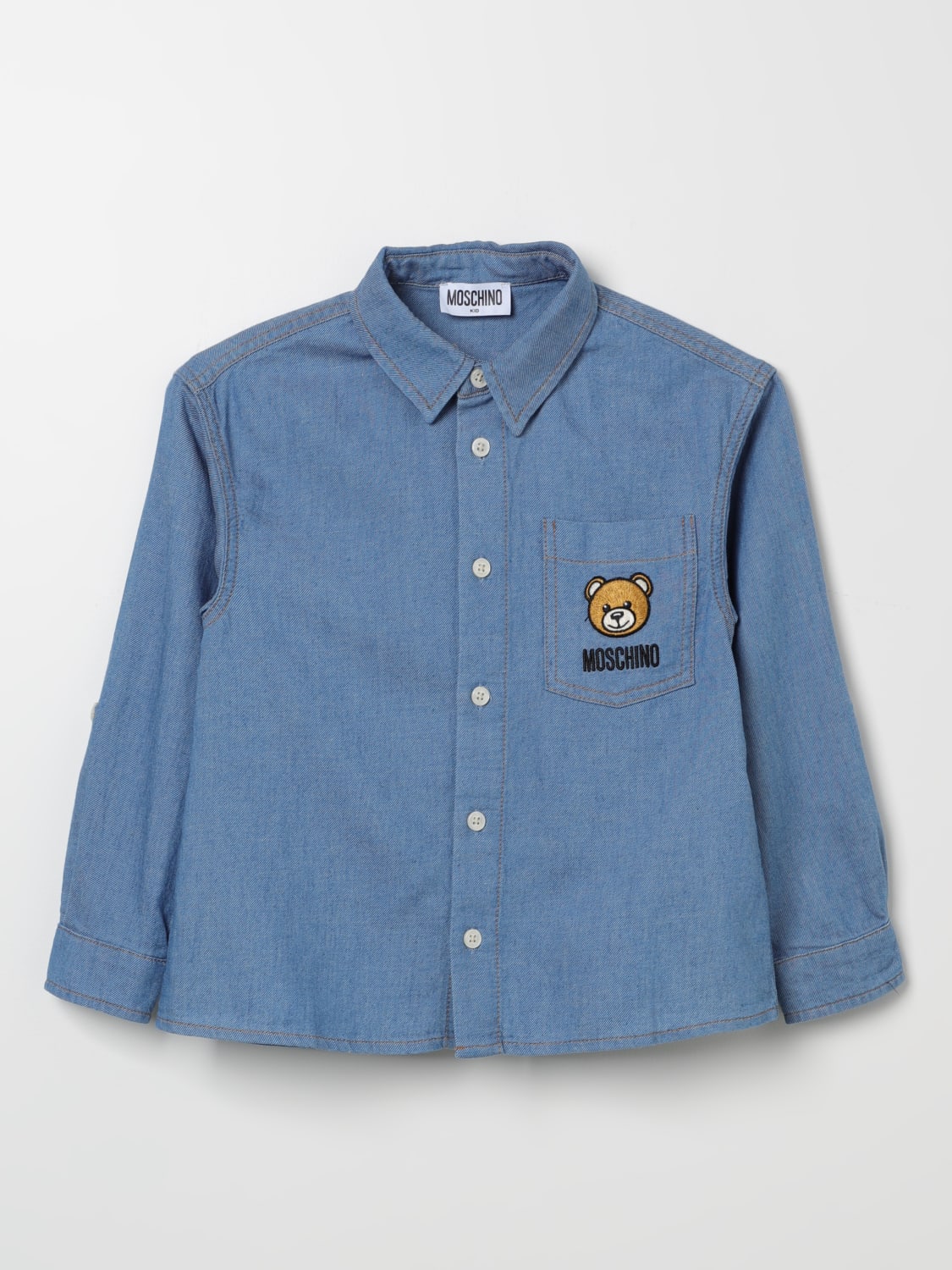 MOSCHINO SHIRT: Shirt kids Moschino Kid, Stone Washed - Img 1