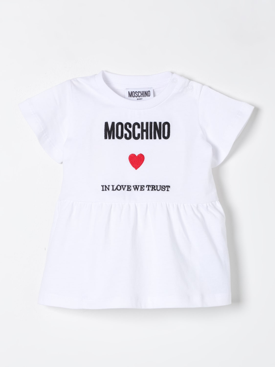 MOSCHINO STRAMPLER: Strampler kinder Moschino Baby, Weiß - Img 1