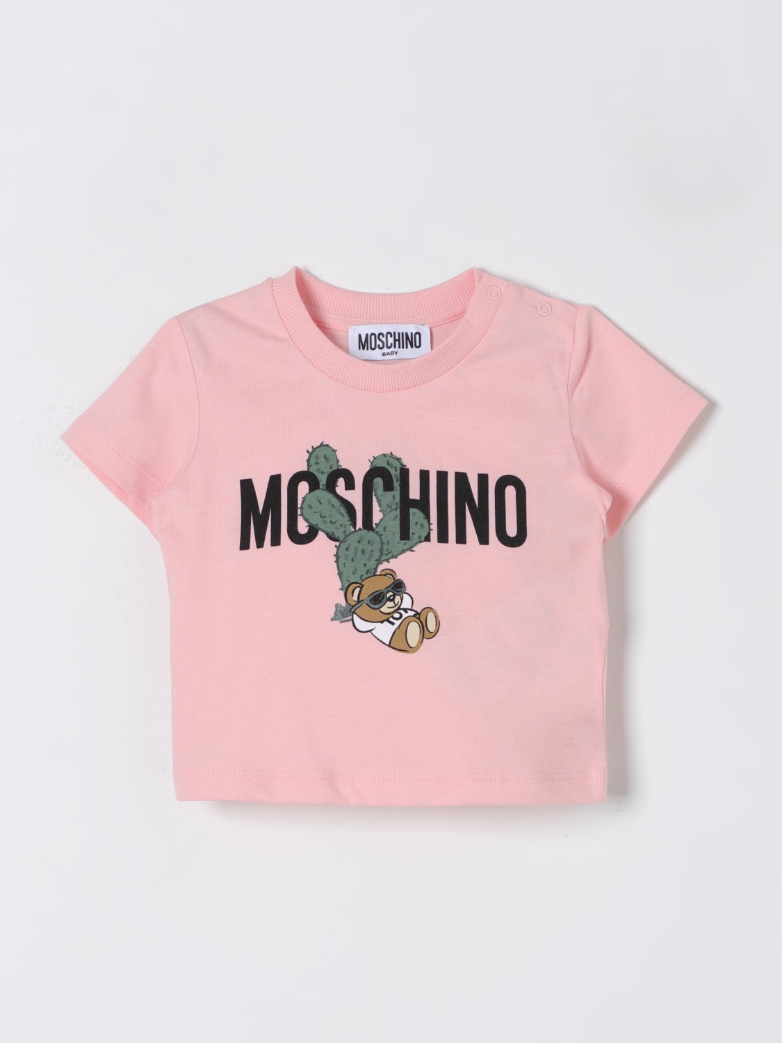 MOSCHINO T-SHIRT: T-shirt kids Moschino Baby, Pink - Img 1