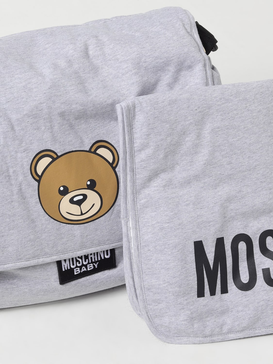 MOSCHINO DIVERS POUR TROUSSEAU: Sac enfant Moschino Baby, Gris - Img 3