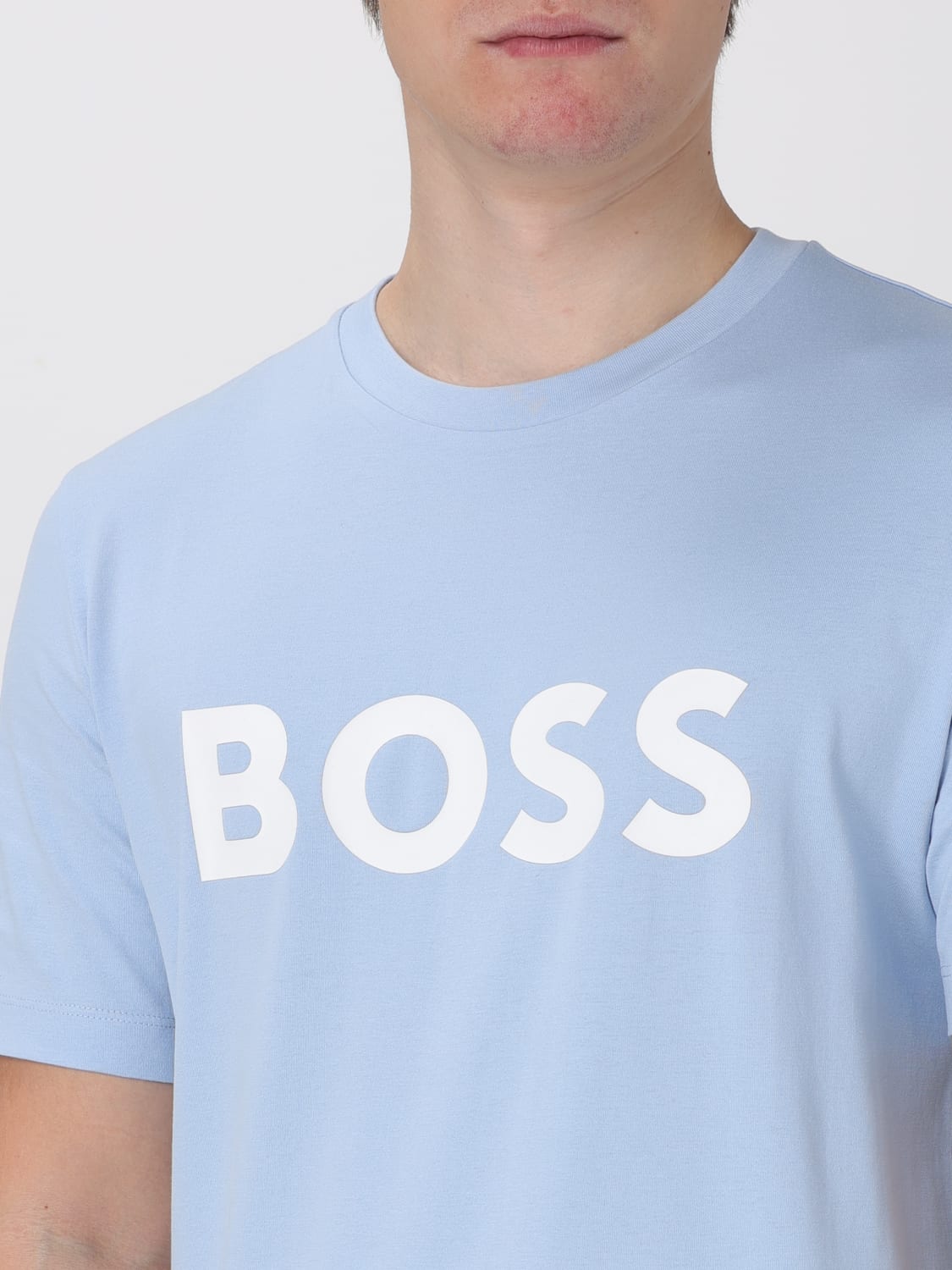 BOSS T-SHIRT: T-shirt men Boss, Sky Blue - Img 3