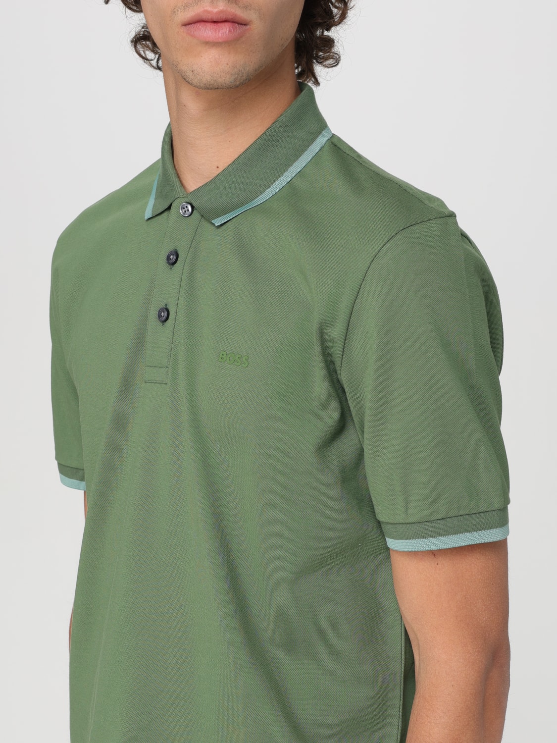 BOSS POLO SHIRT: Polo shirt men Boss, Grass Green - Img 3