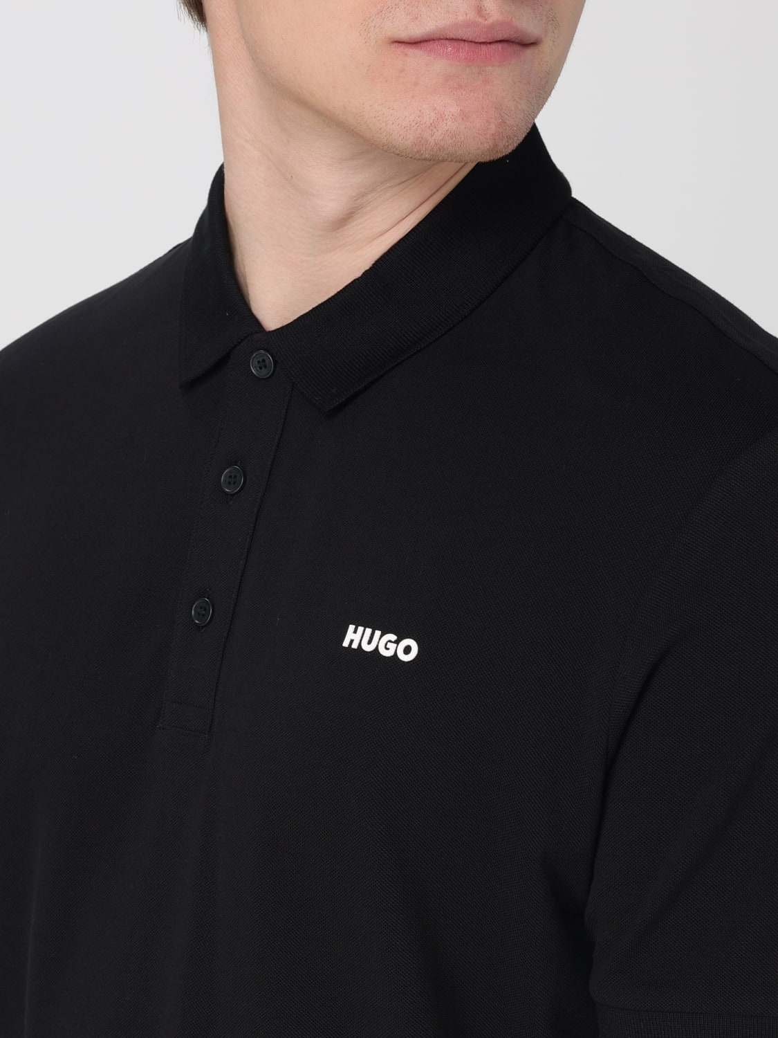 HUGO POLO SHIRT: Polo shirt men Hugo, Black - Img 3