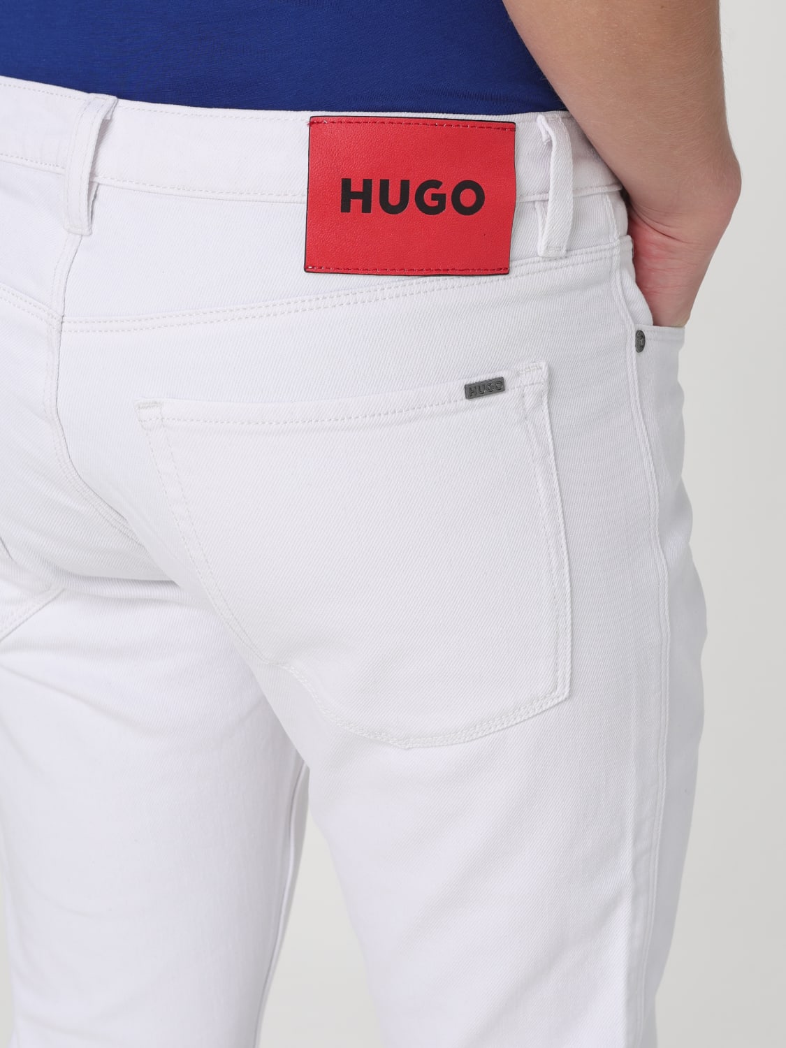 HUGO: Jeans men - White | Hugo jeans 50509096 online at GIGLIO.COM