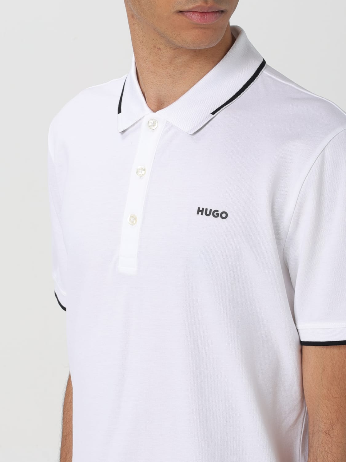 HUGO POLO SHIRT: Polo shirt men Hugo, White - Img 3