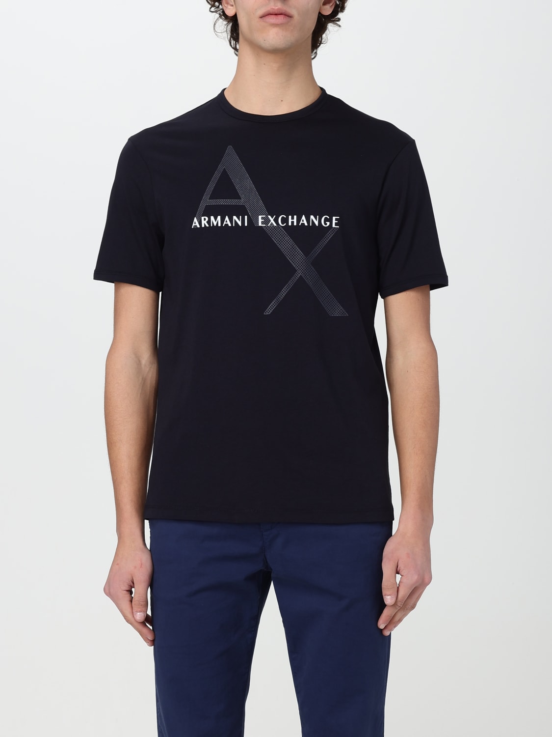 ARMANI EXCHANGE: T-shirt men - Blue | Armani Exchange t-shirt ...