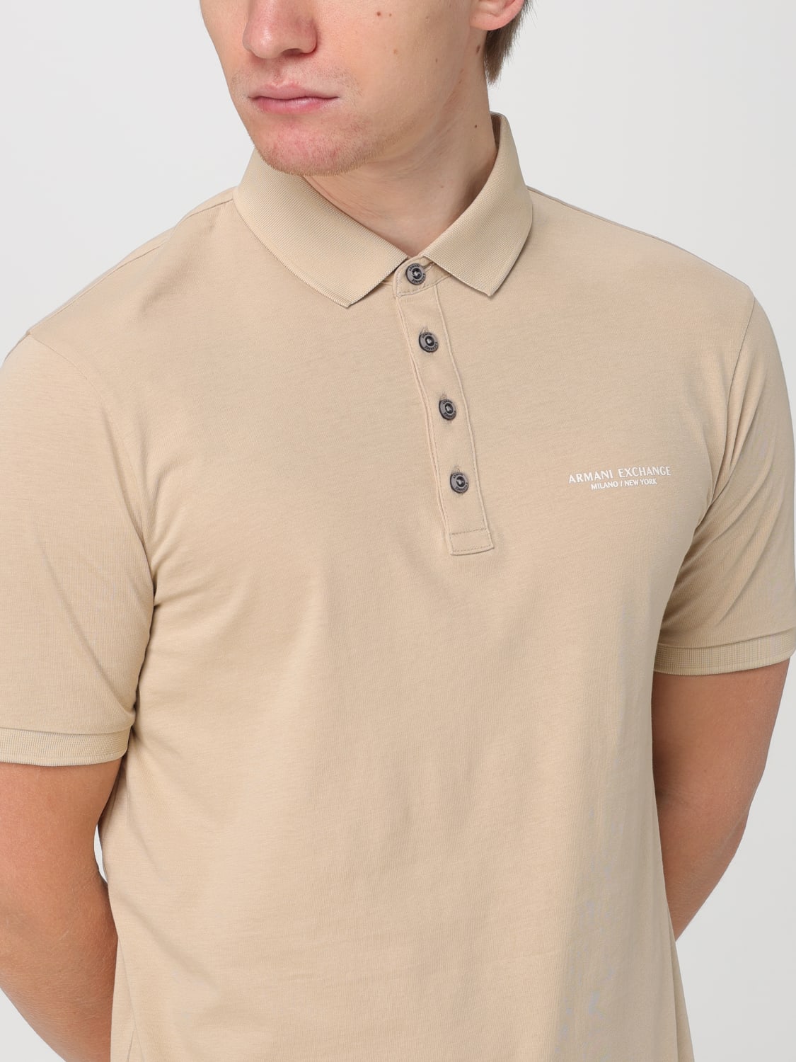 ARMANI EXCHANGE POLO SHIRT: Polo shirt men Armani Exchange, Sand - Img 3