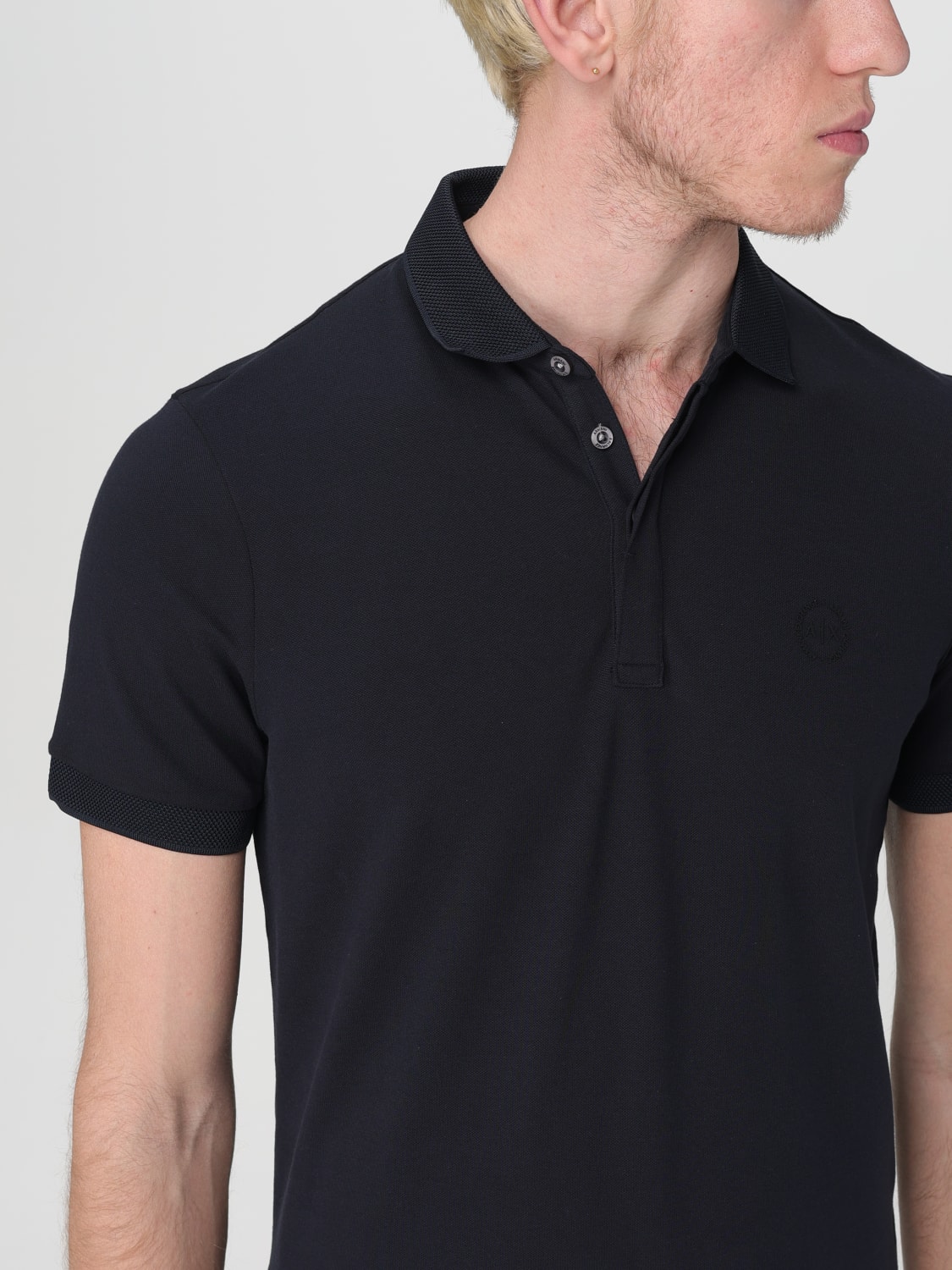 ARMANI EXCHANGE POLO SHIRT: Polo shirt men Armani Exchange, Blue - Img 3