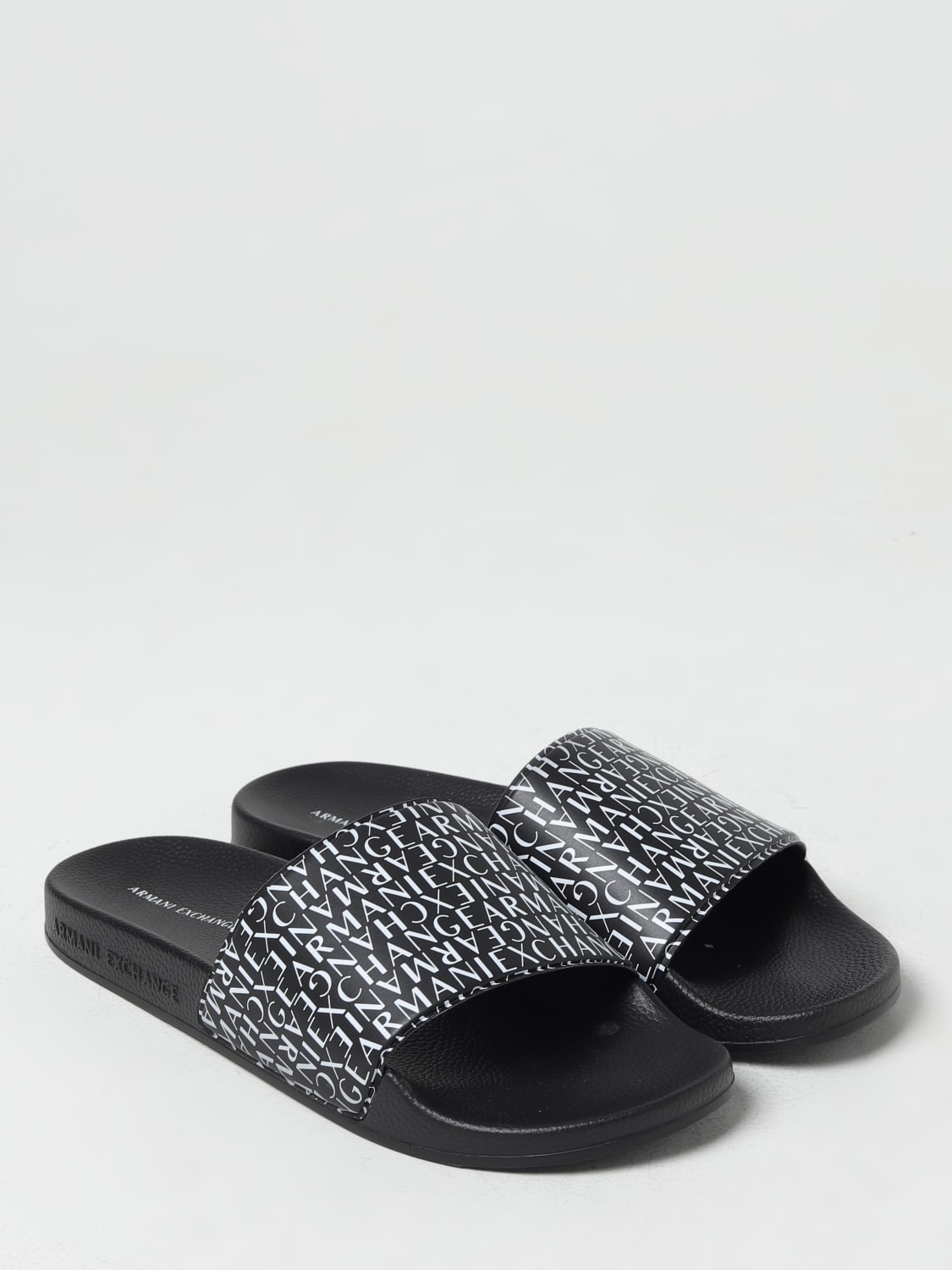 Armani Exchange Outlet Sandals men Black Armani Exchange sandals XUP004XV679 online at GIGLIO.COM