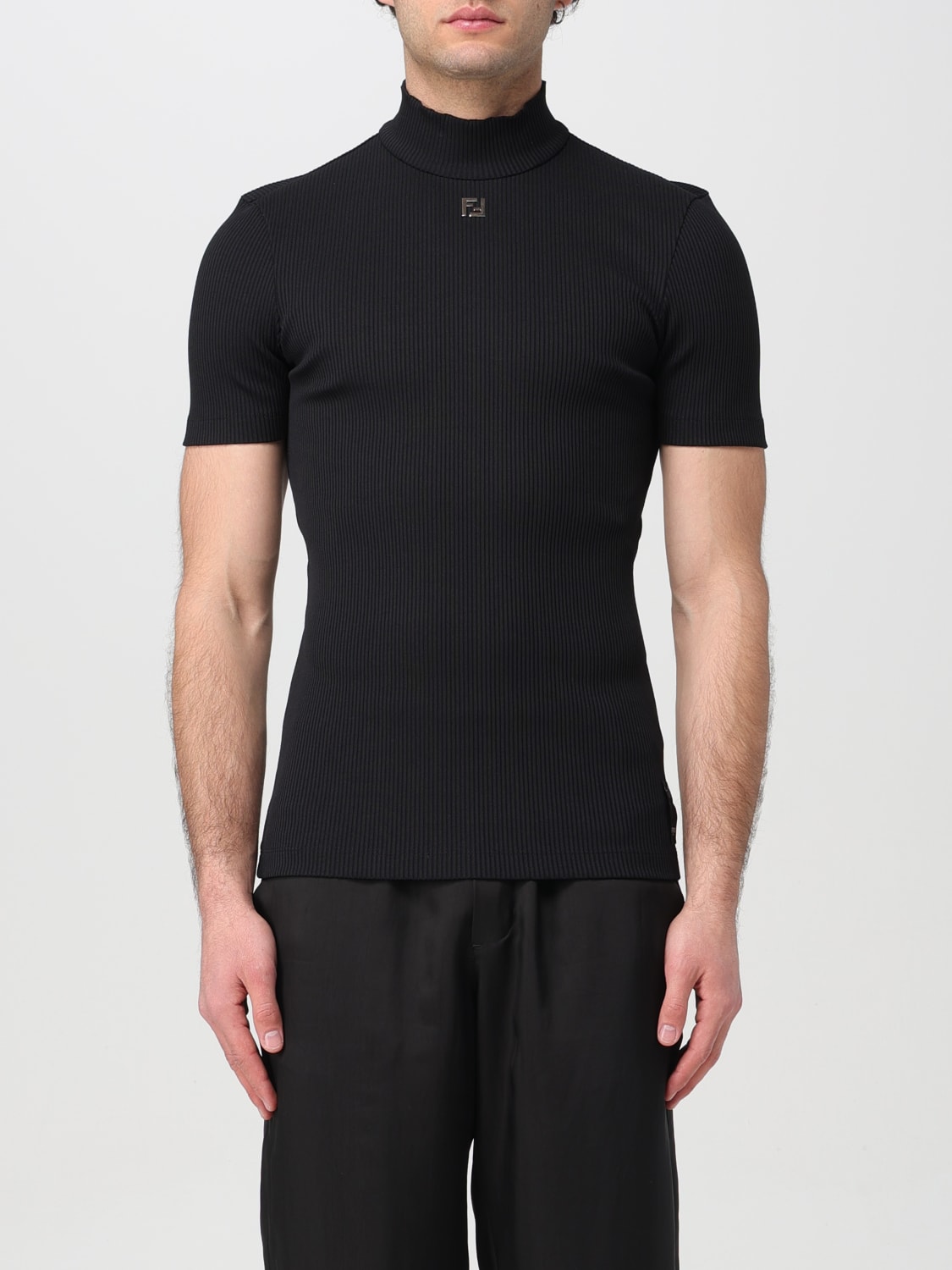 FENDI T-SHIRT: Fendi men's t-shirt, Black - Img 1