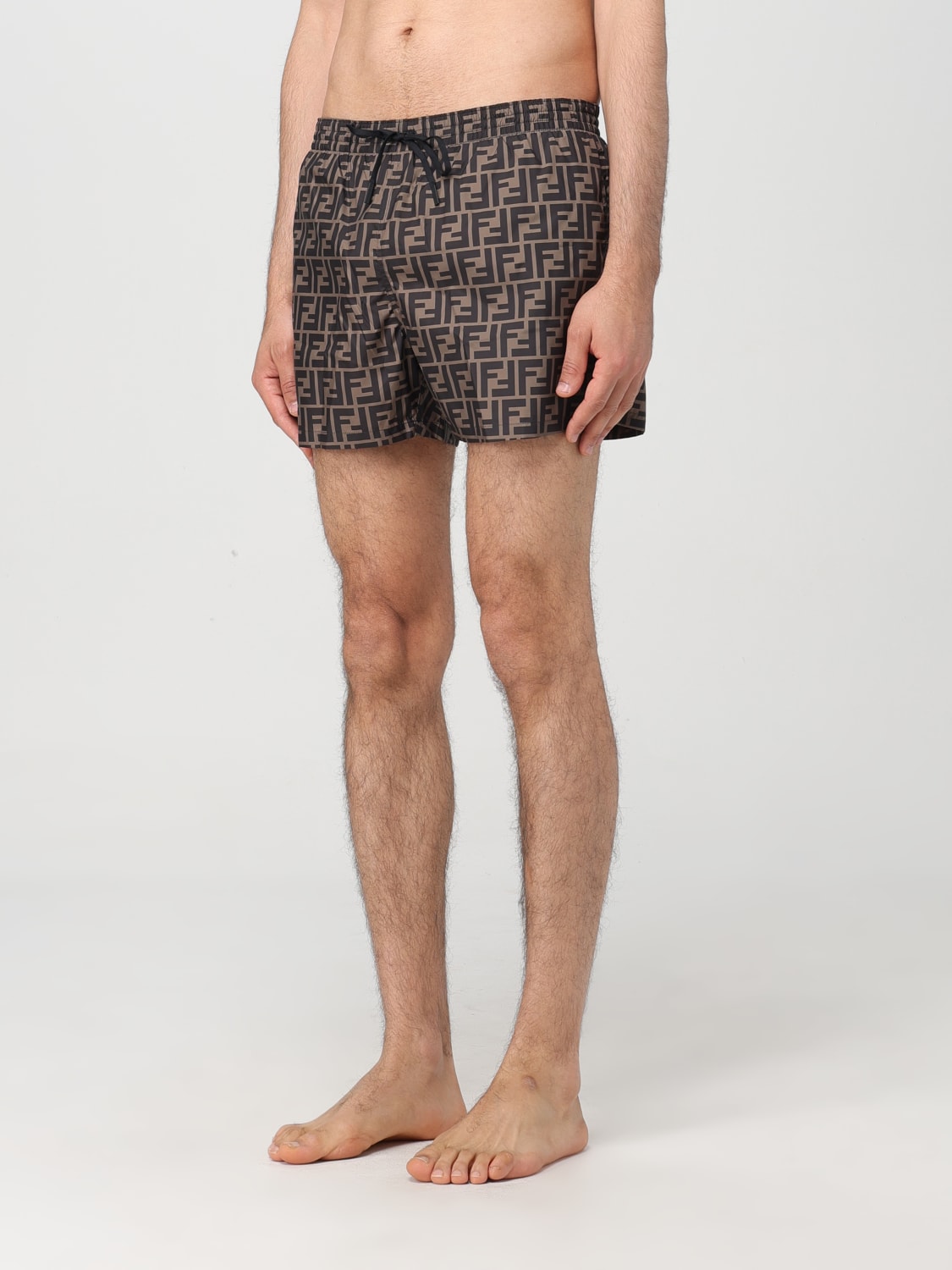 FENDI 수영복: 수영복 남성 Fendi, 브라운 - Img 3