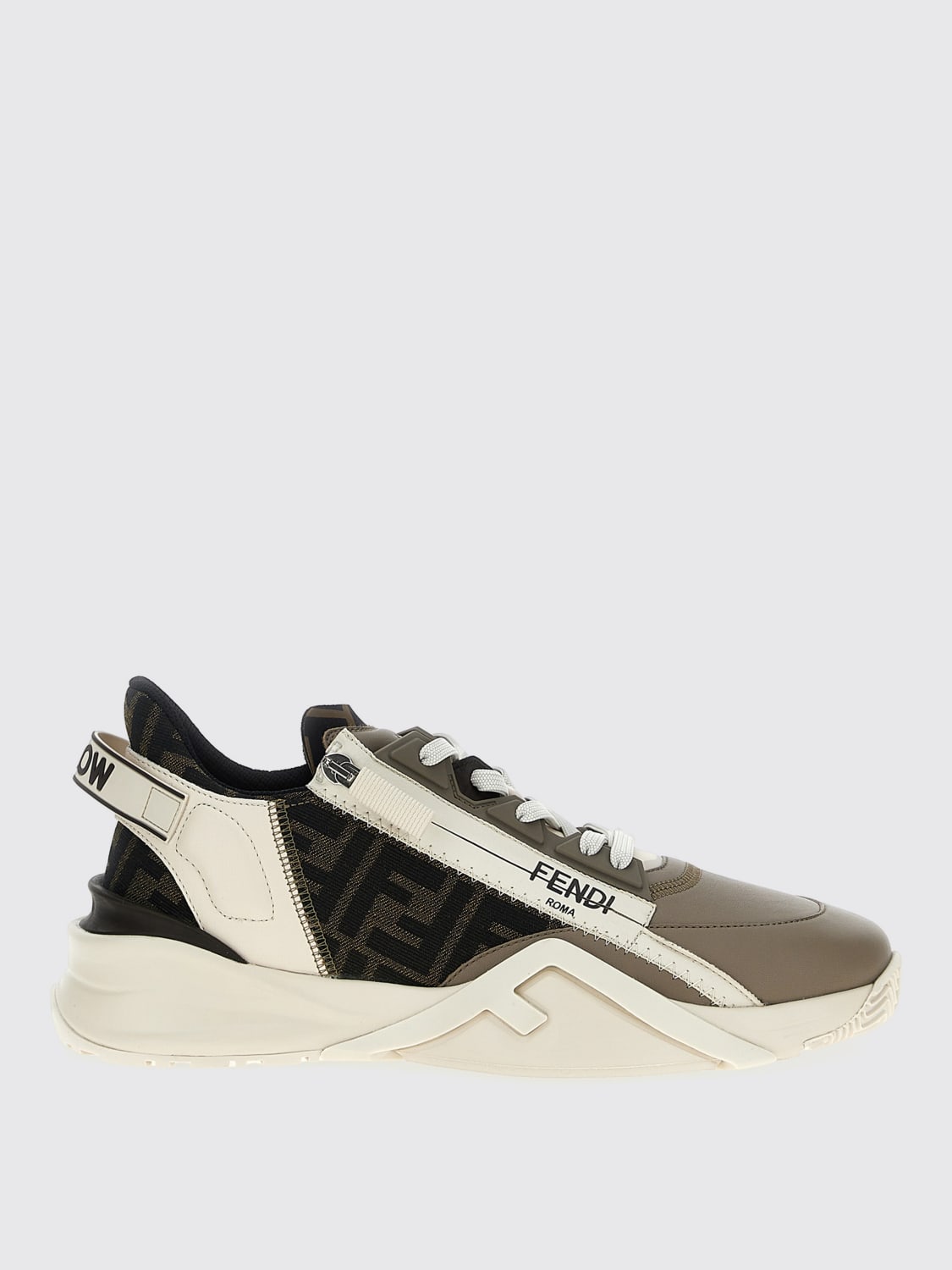 FENDI SNEAKERS: Sneakers men Fendi, Beige - Img 1