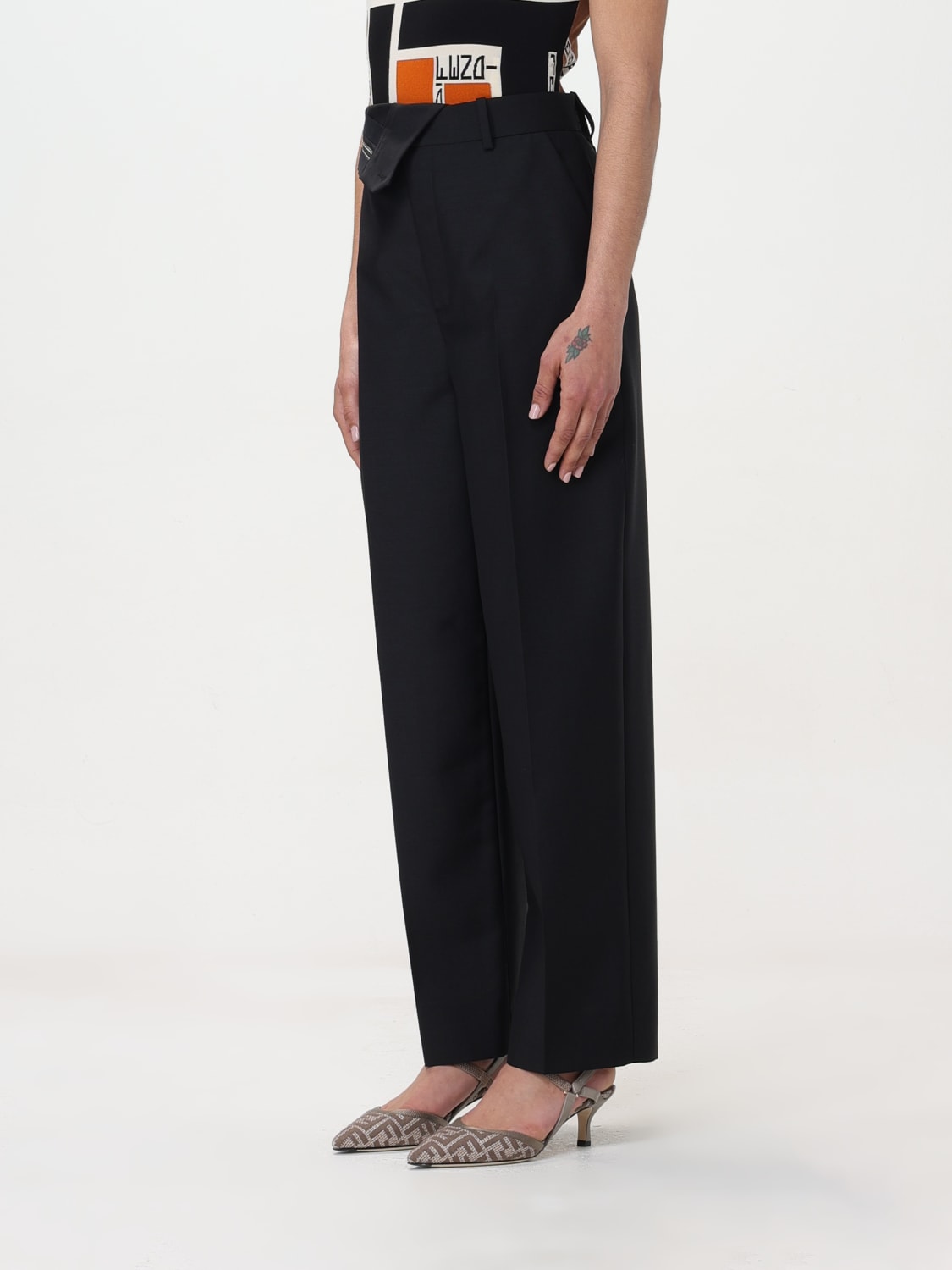 FENDI PANTS: Pants woman Fendi, Black - Img 3