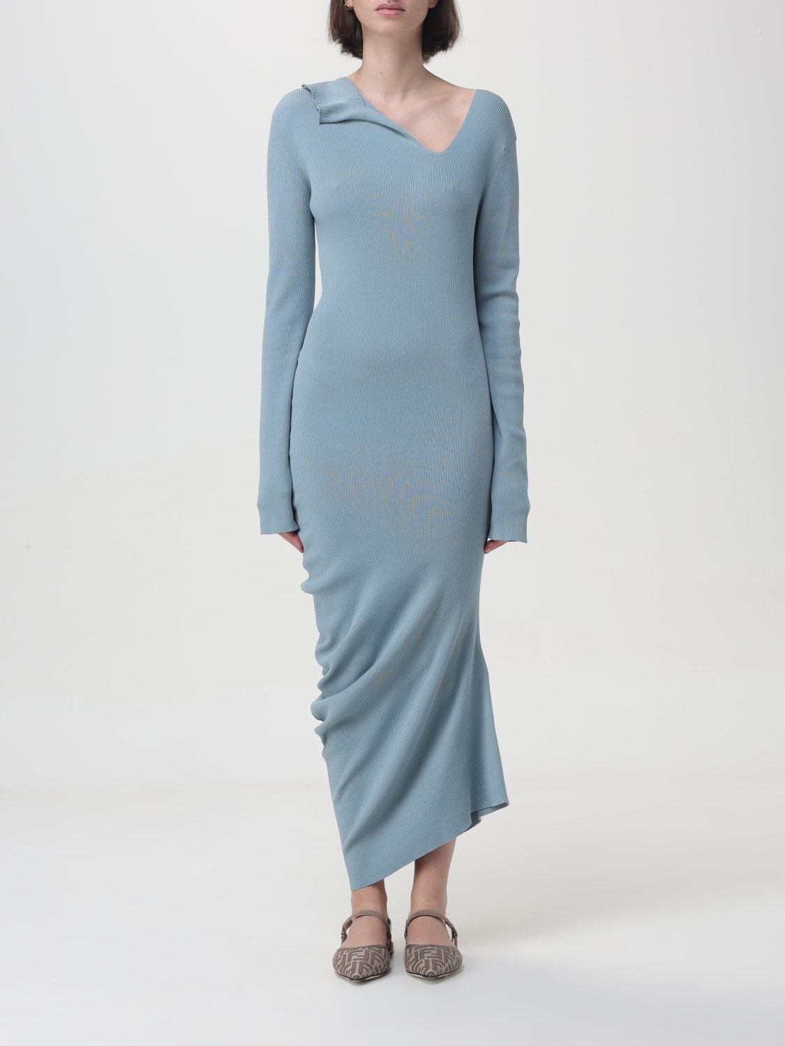 FENDI: Dress woman - Sky Blue | Fendi dress FZDC49ARV4 online at GIGLIO.COM