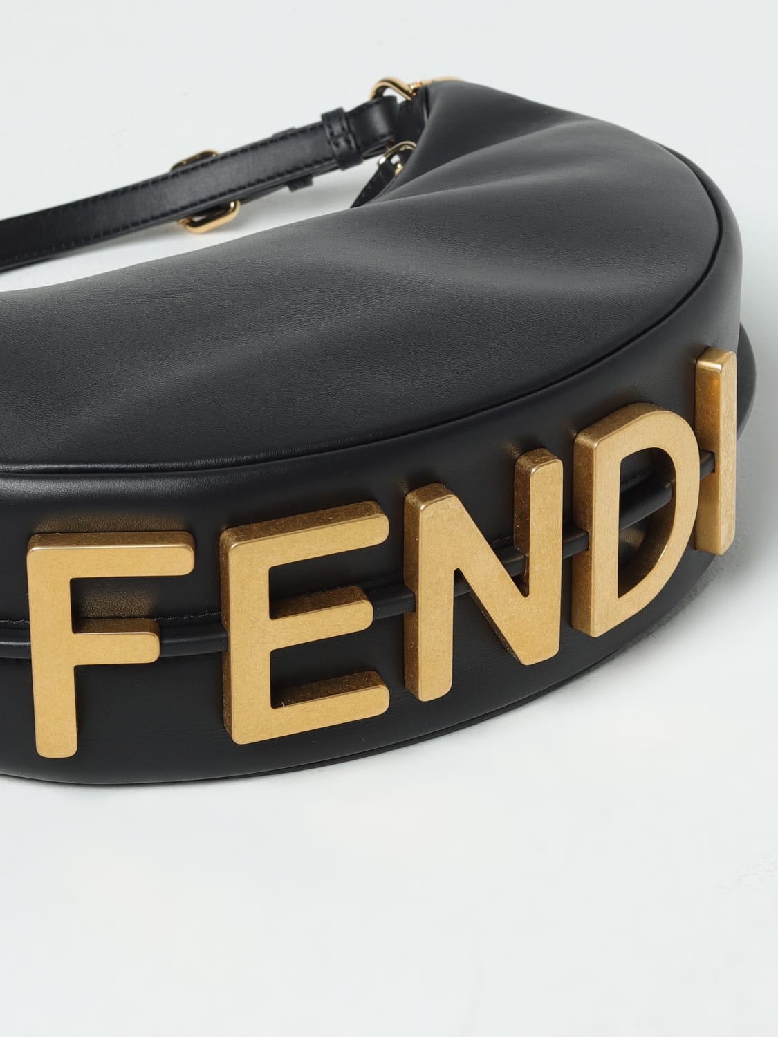 FENDI SCHULTERTASCHE: Schultertasche damen Fendi, Schwarz - Img 3