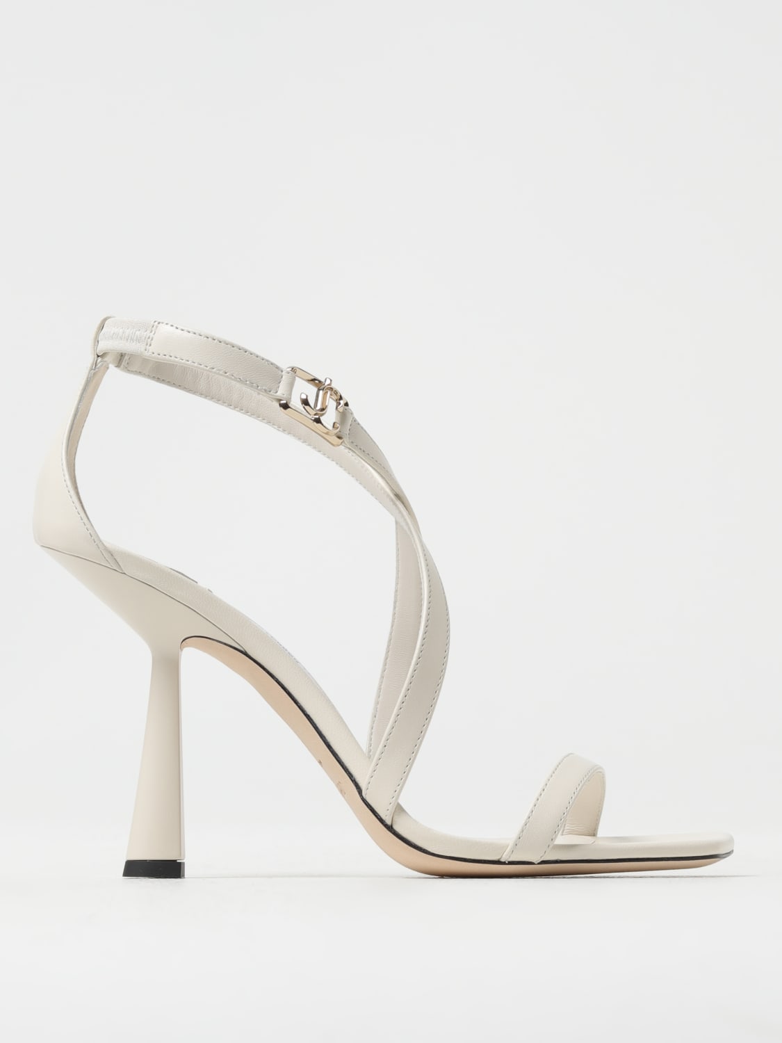 JIMMY CHOO HEELED SANDALS: Shoes woman Jimmy Choo, Yellow Cream - Img 1