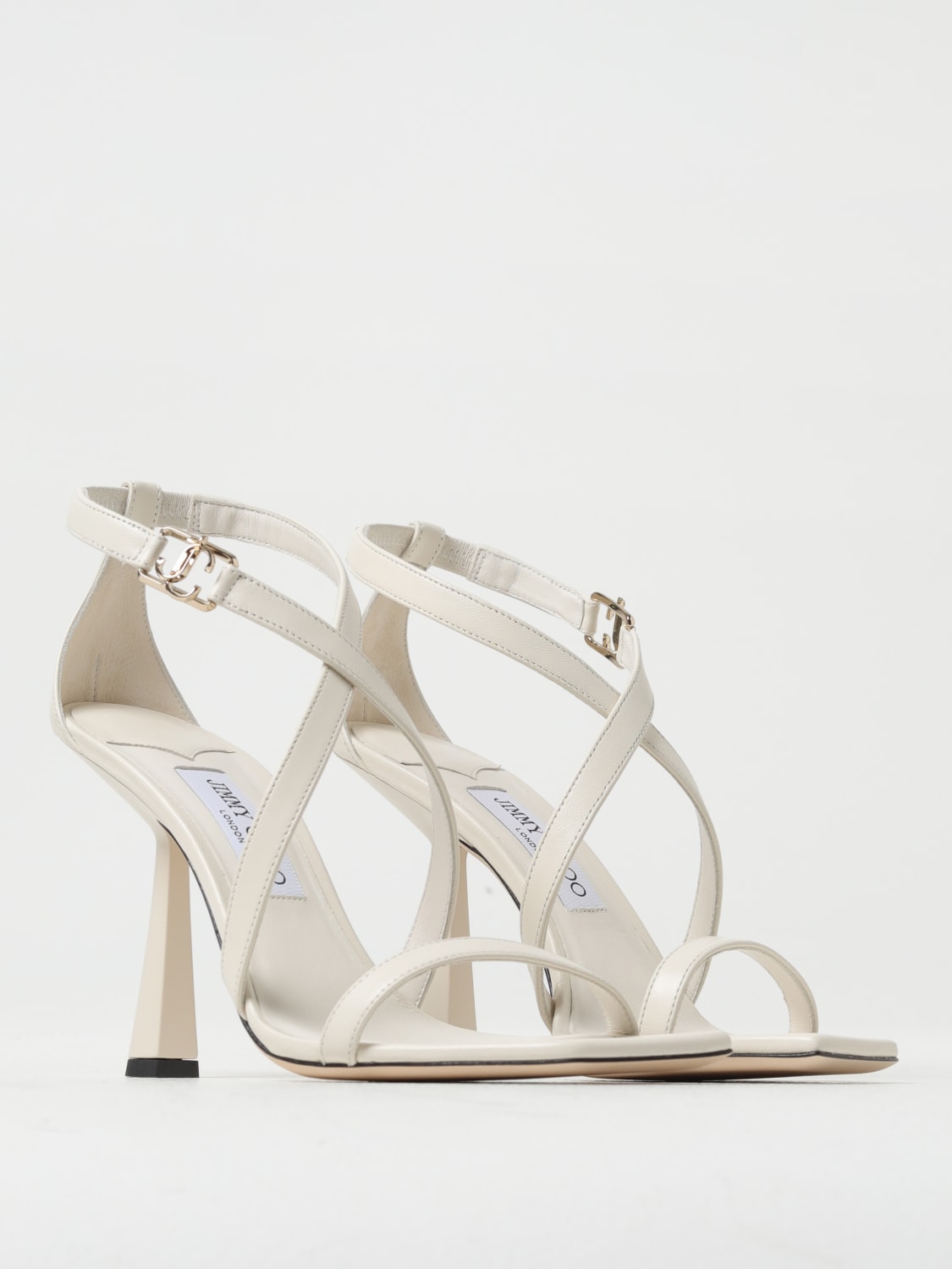 JIMMY CHOO HEELED SANDALS: Shoes woman Jimmy Choo, Yellow Cream - Img 2