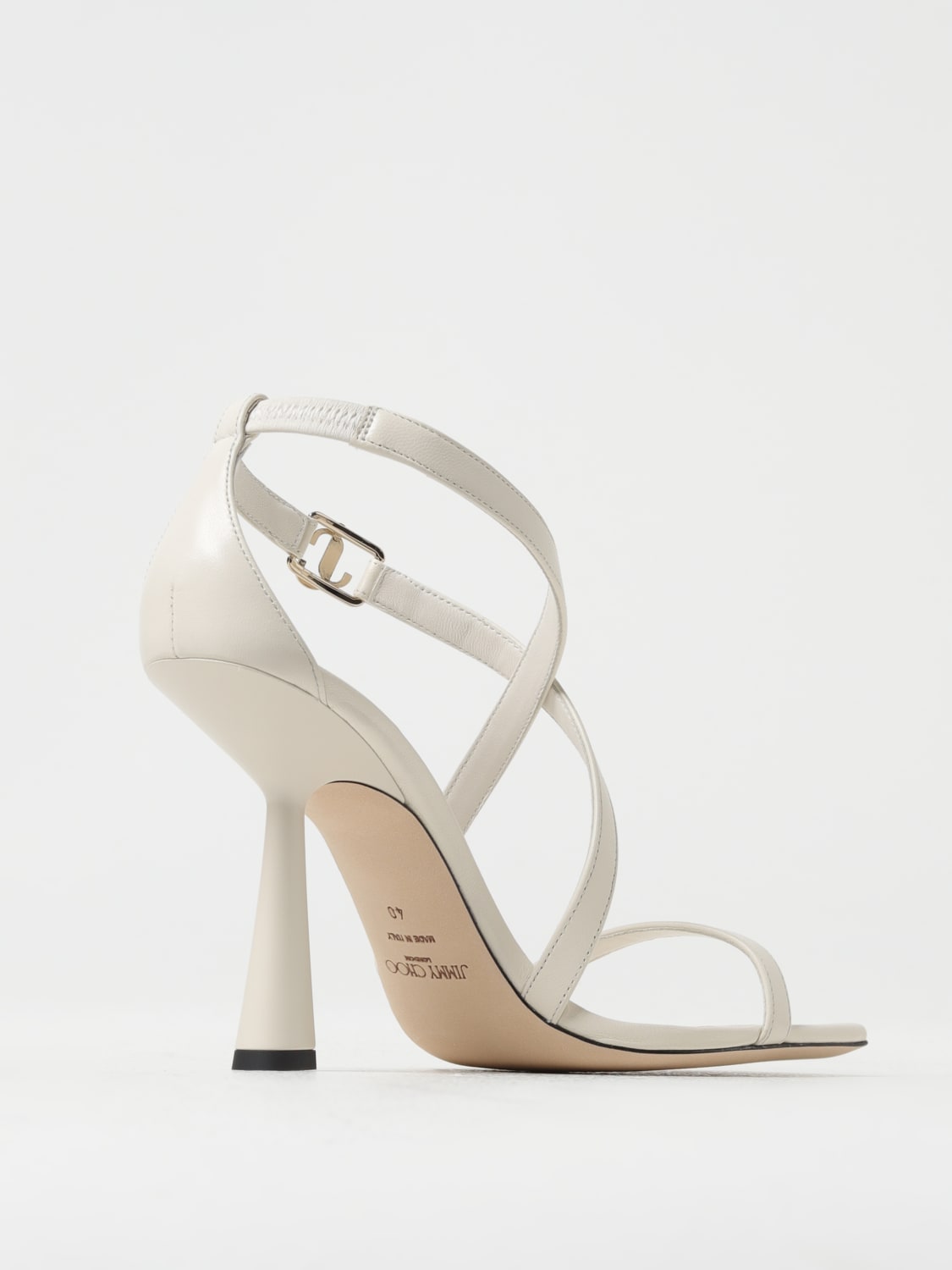 JIMMY CHOO HEELED SANDALS: Shoes woman Jimmy Choo, Yellow Cream - Img 3