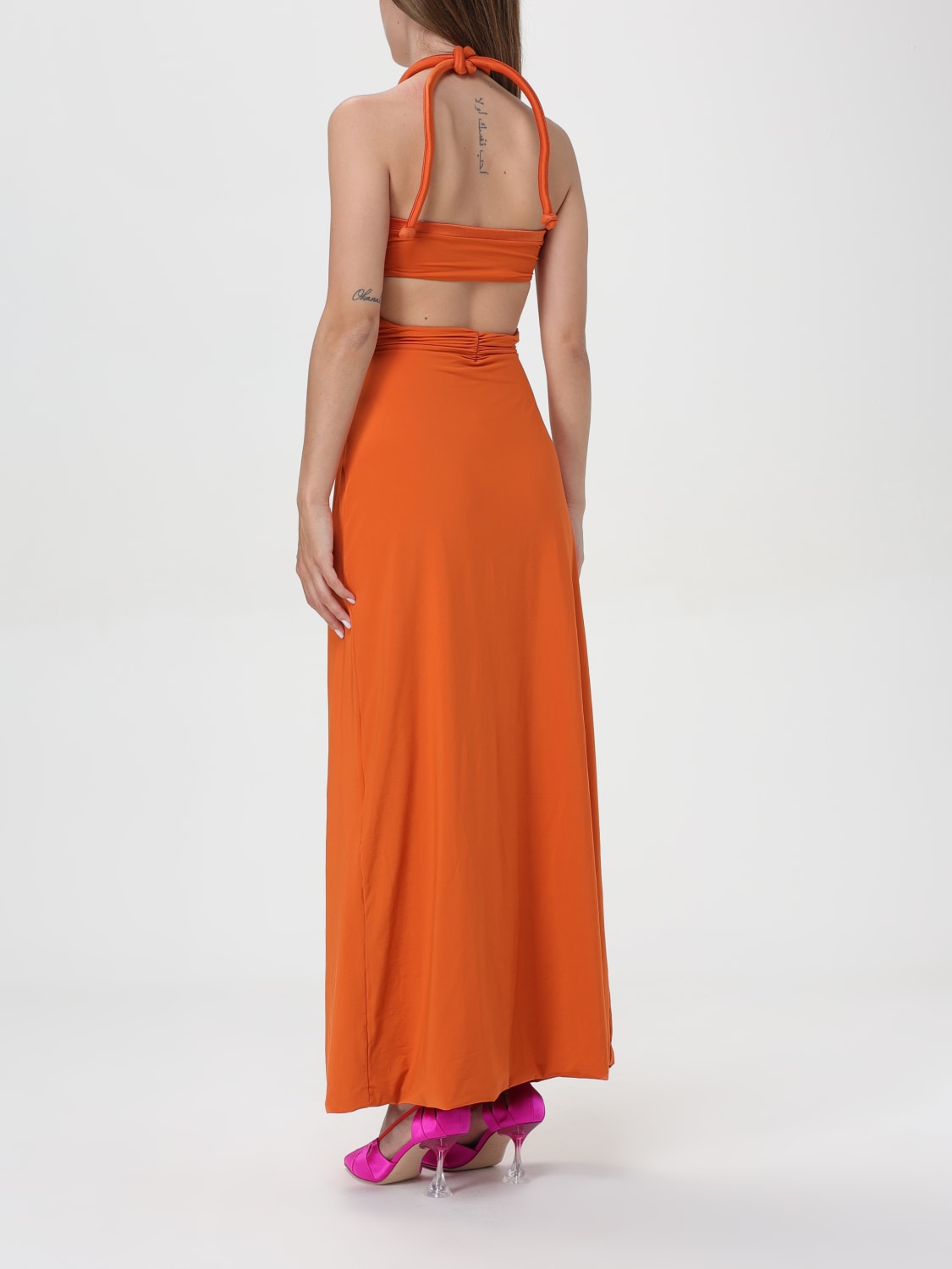 MAYGEL CORONEL ABITO: Abito donna Maygel Coronel, Arancione - Img 2