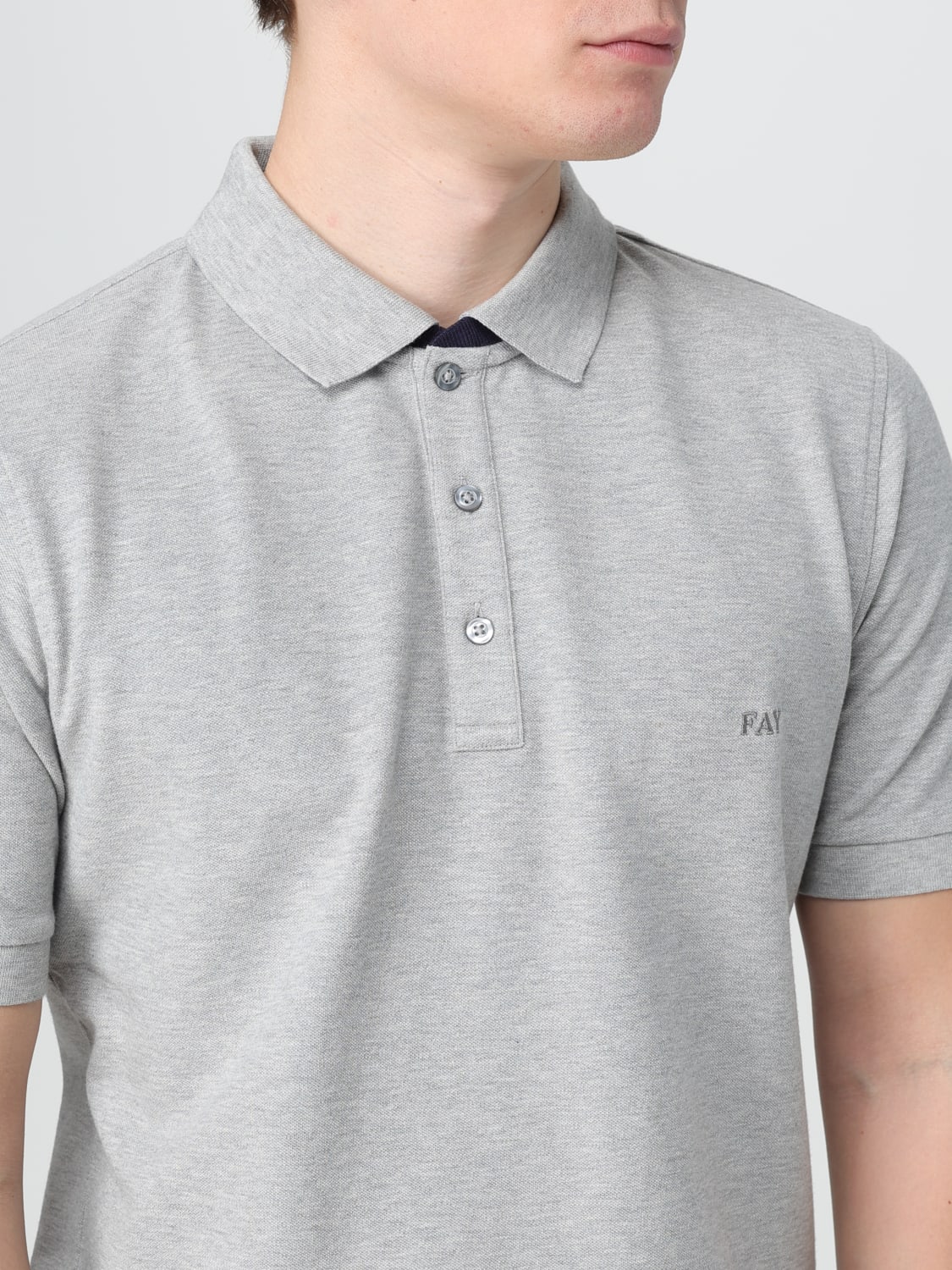 FAY POLO: Polo herren Fay, Grau - Img 3