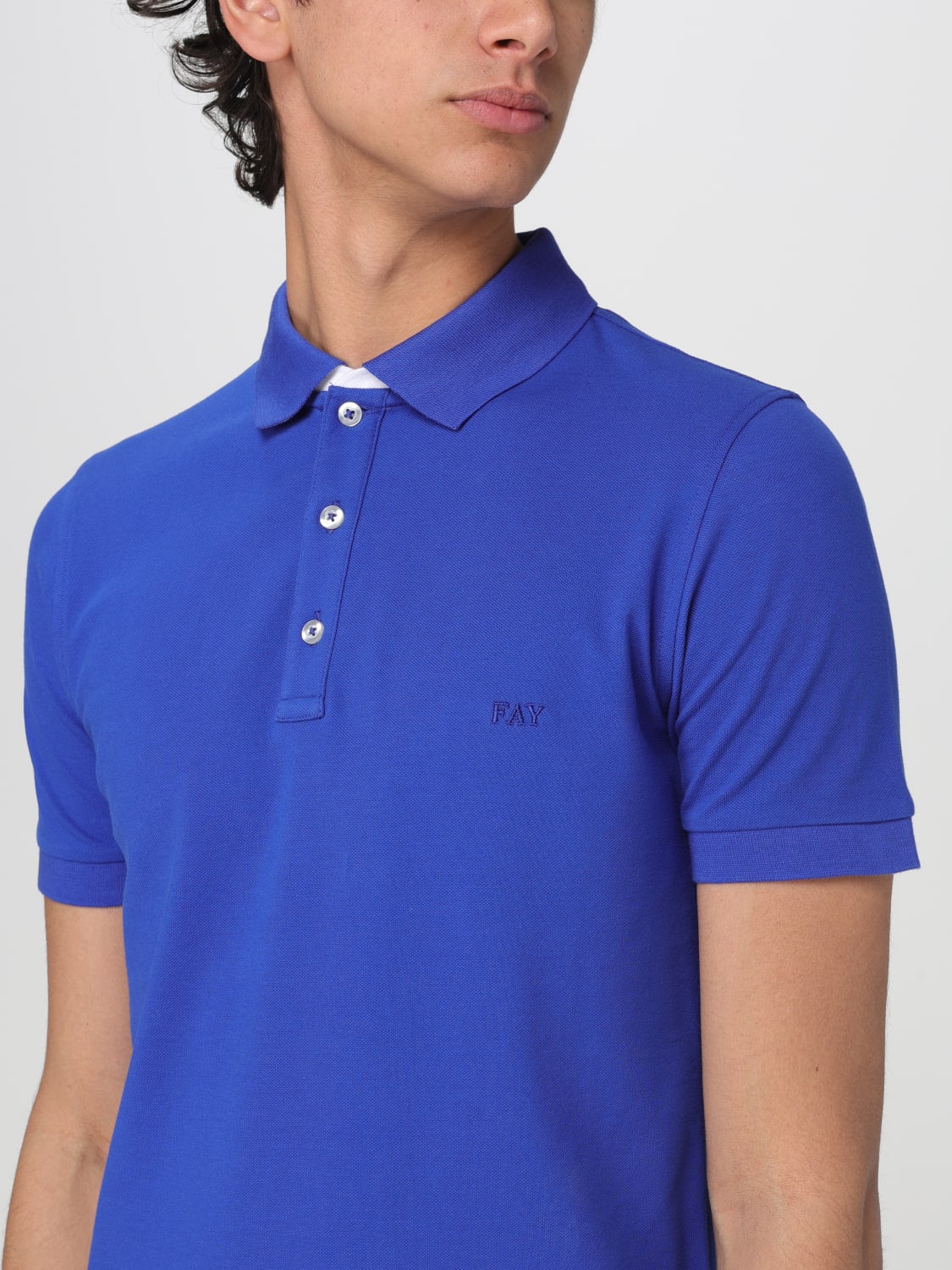 FAY POLO: Polo hombre Fay, Royal Blue - Img 3