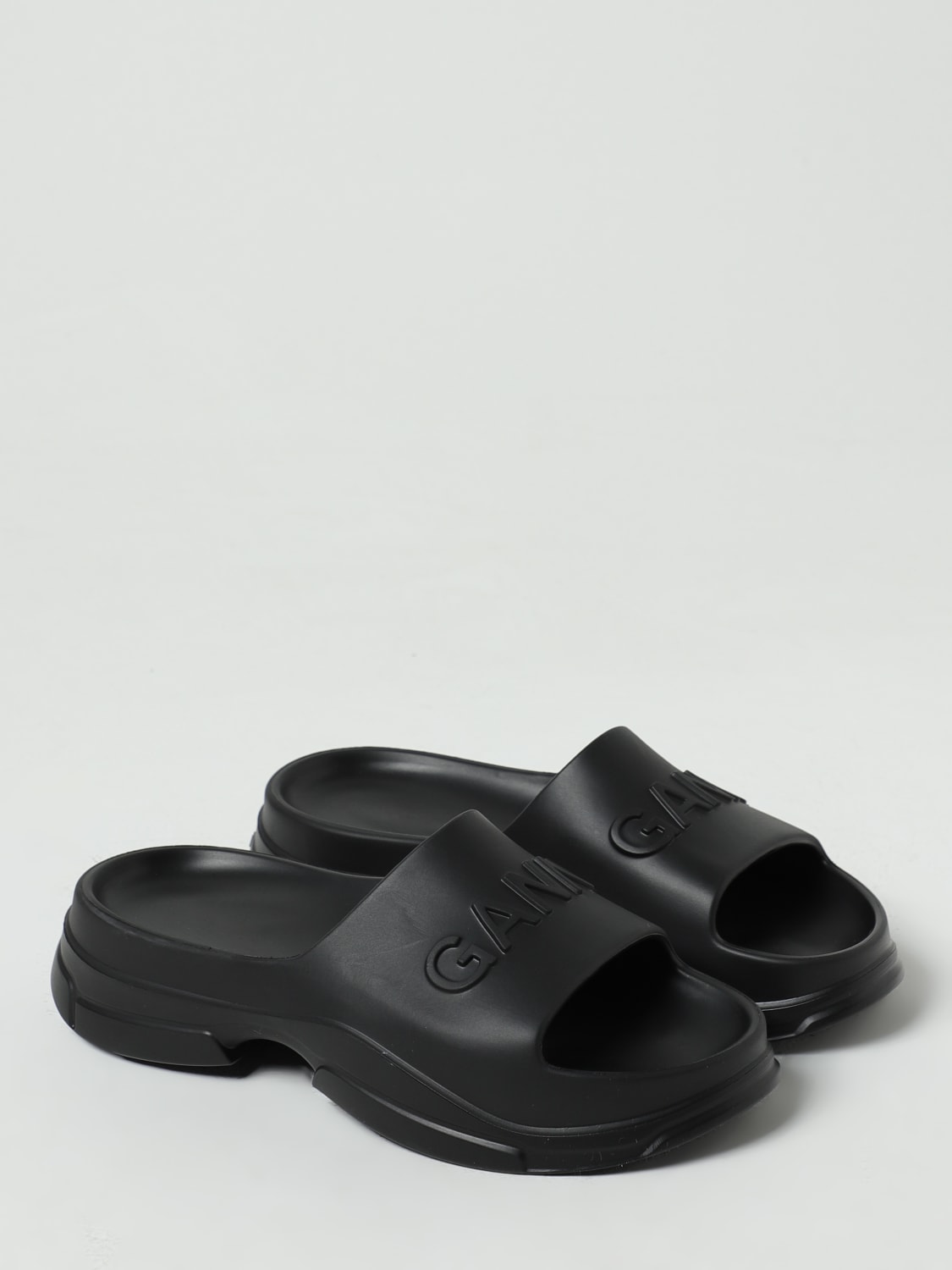 GANNI FLAT SANDALS: Shoes woman Ganni, Black - Img 2