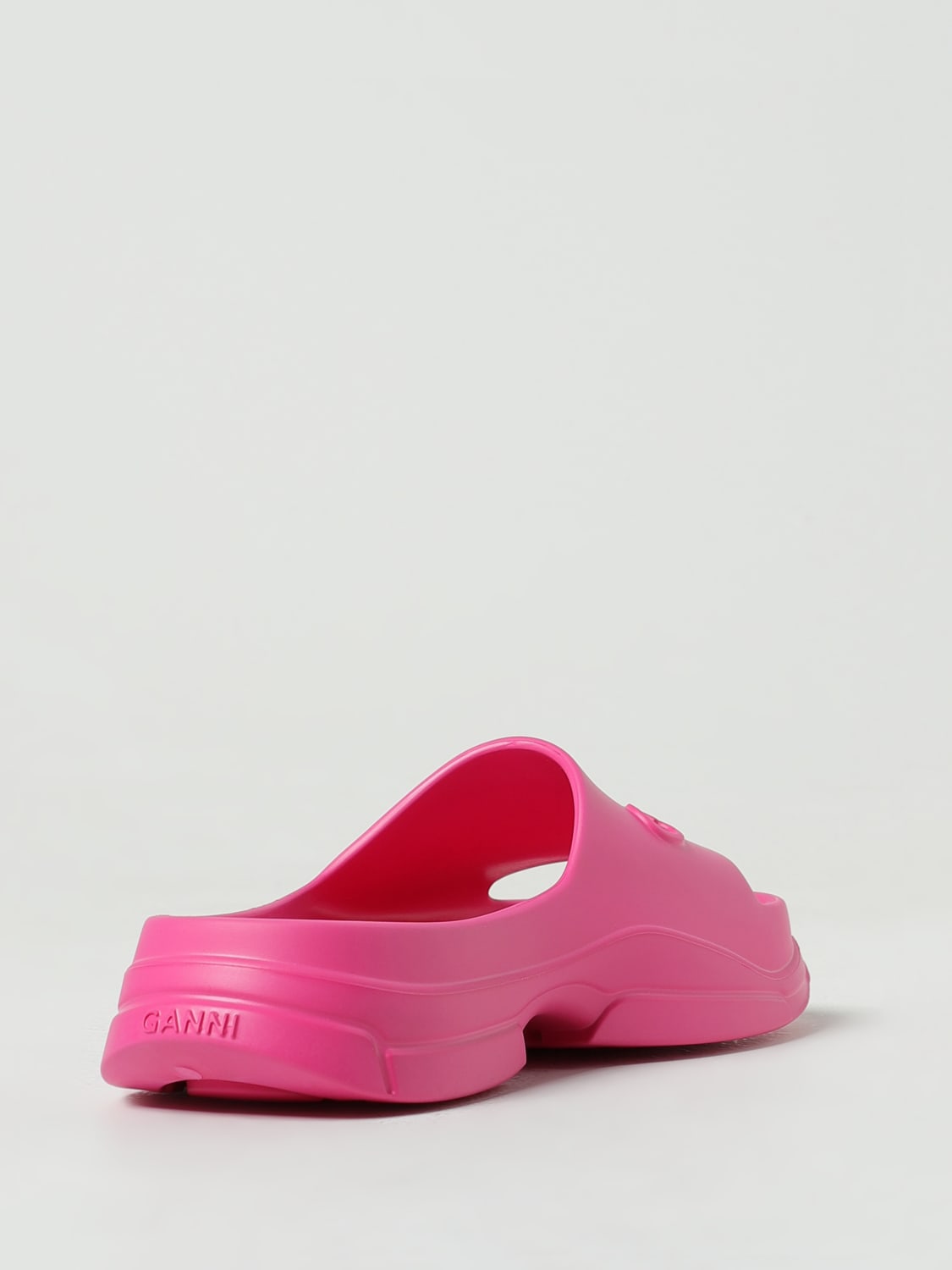 GANNI FLAT SANDALS: Shoes woman Ganni, Fuchsia - Img 3