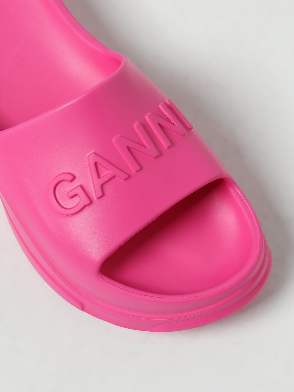 GANNI FLAT SANDALS: Shoes woman Ganni, Fuchsia - Img 4