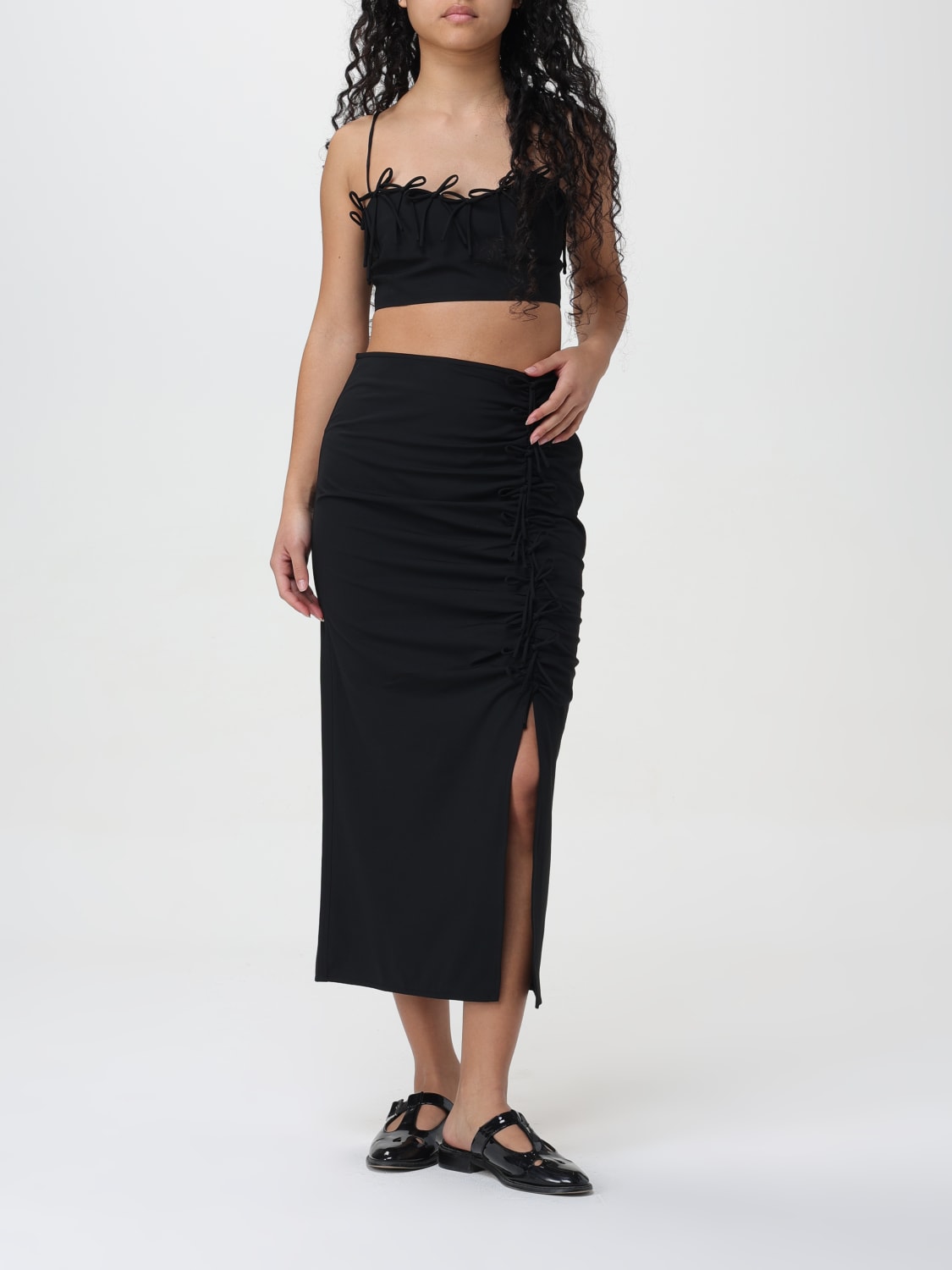 GANNI SKIRT: Skirt woman Ganni, Black - Img 2