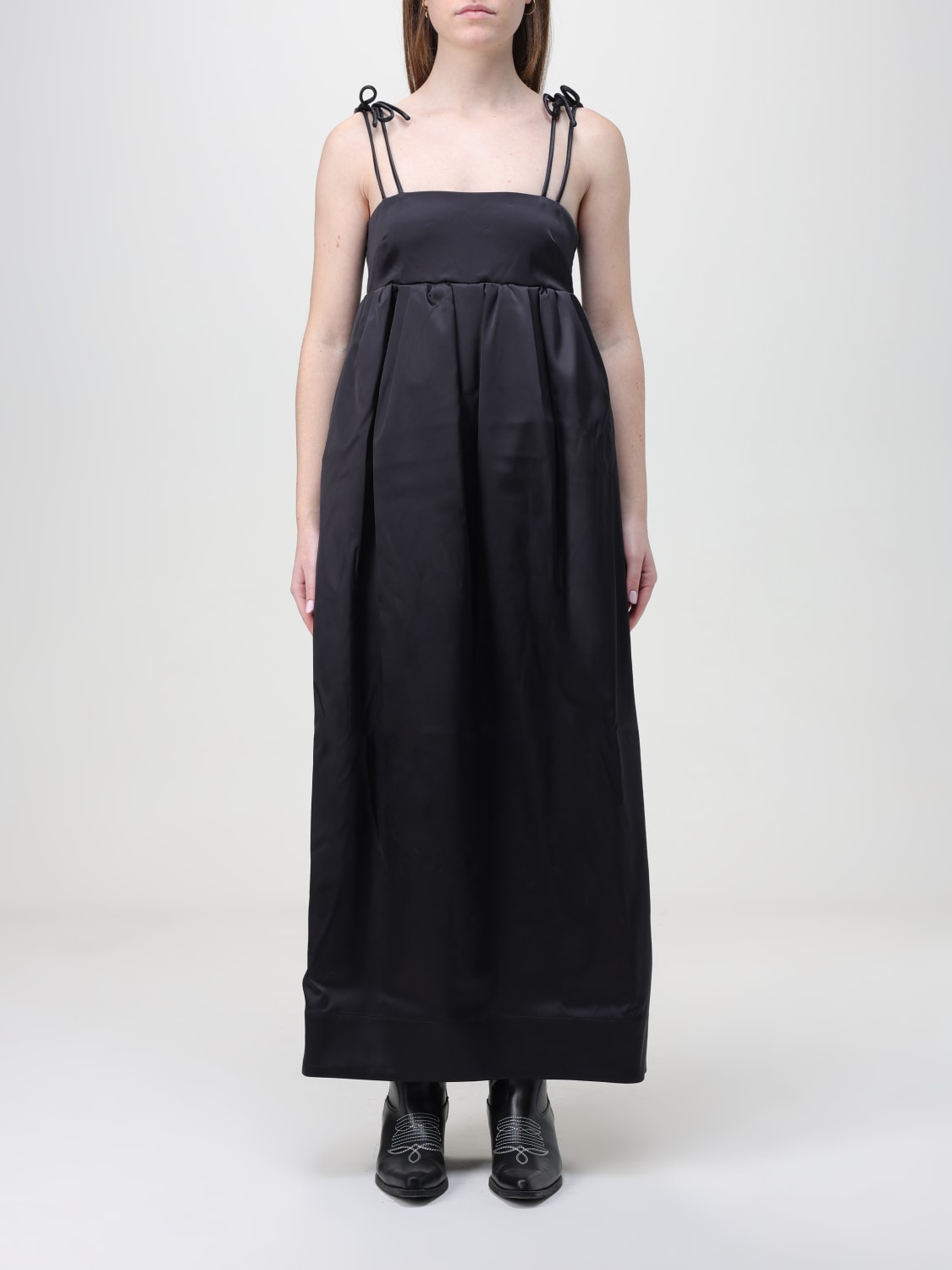 GANNI DRESS: Dress woman Ganni, Black - Img 1