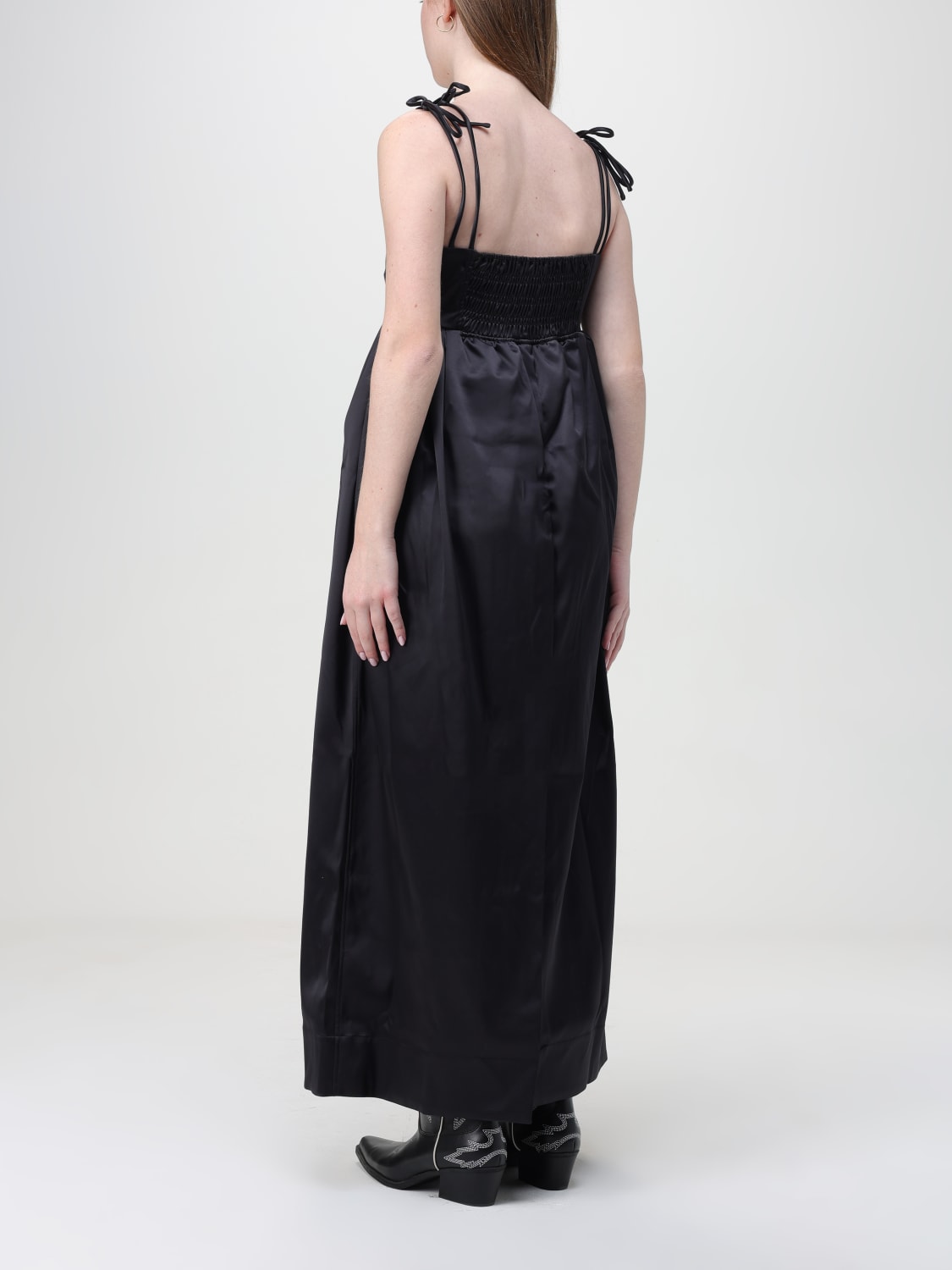 GANNI DRESS: Dress woman Ganni, Black - Img 3